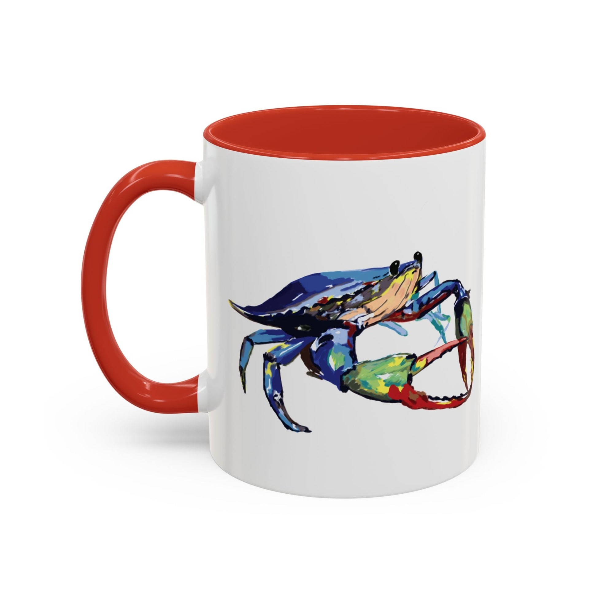 Vibrant Crab Two Tone Ceramic Mug - 11 oz & 15 oz - Blue Cava