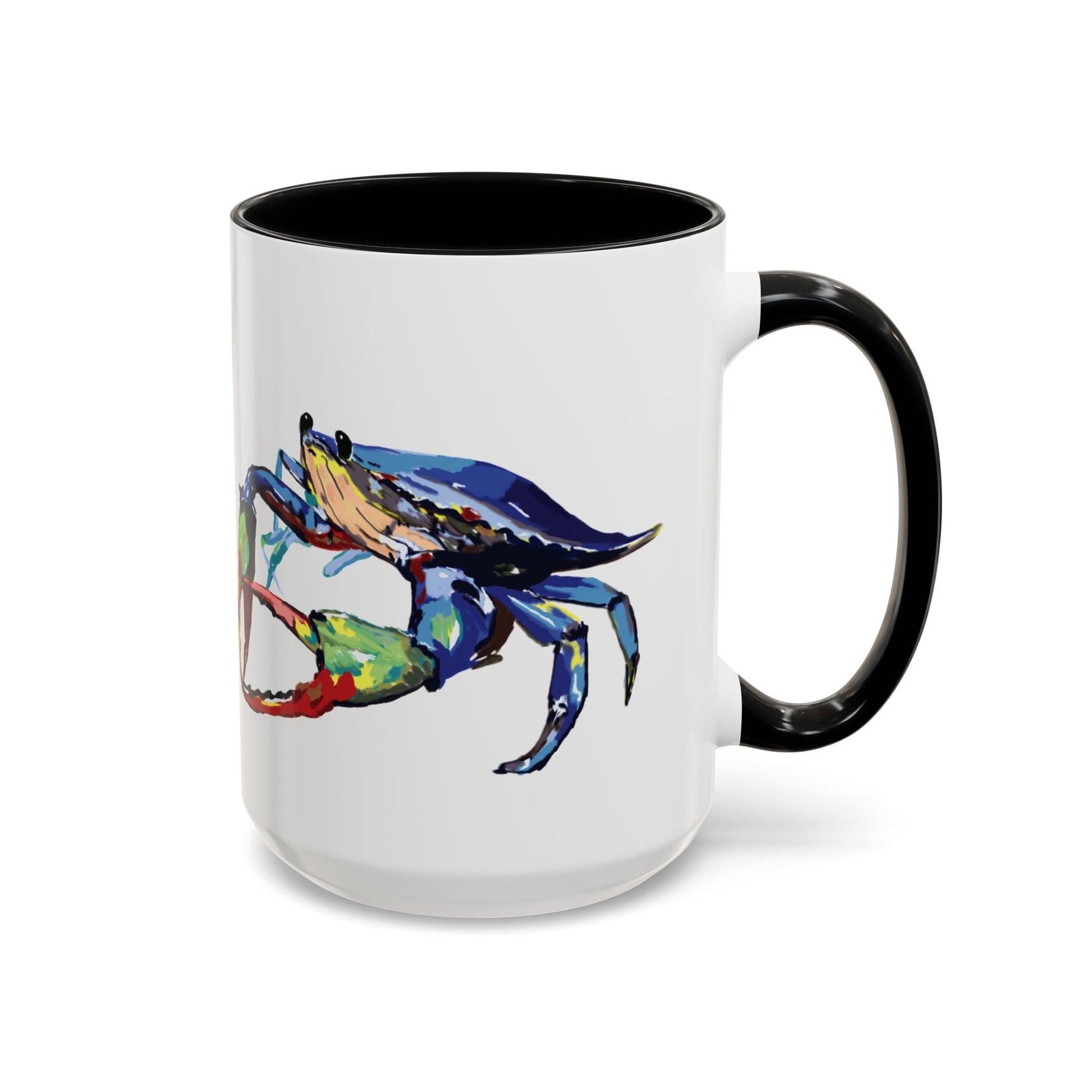 Vibrant Crab Two Tone Ceramic Mug - 11 oz & 15 oz - Blue Cava