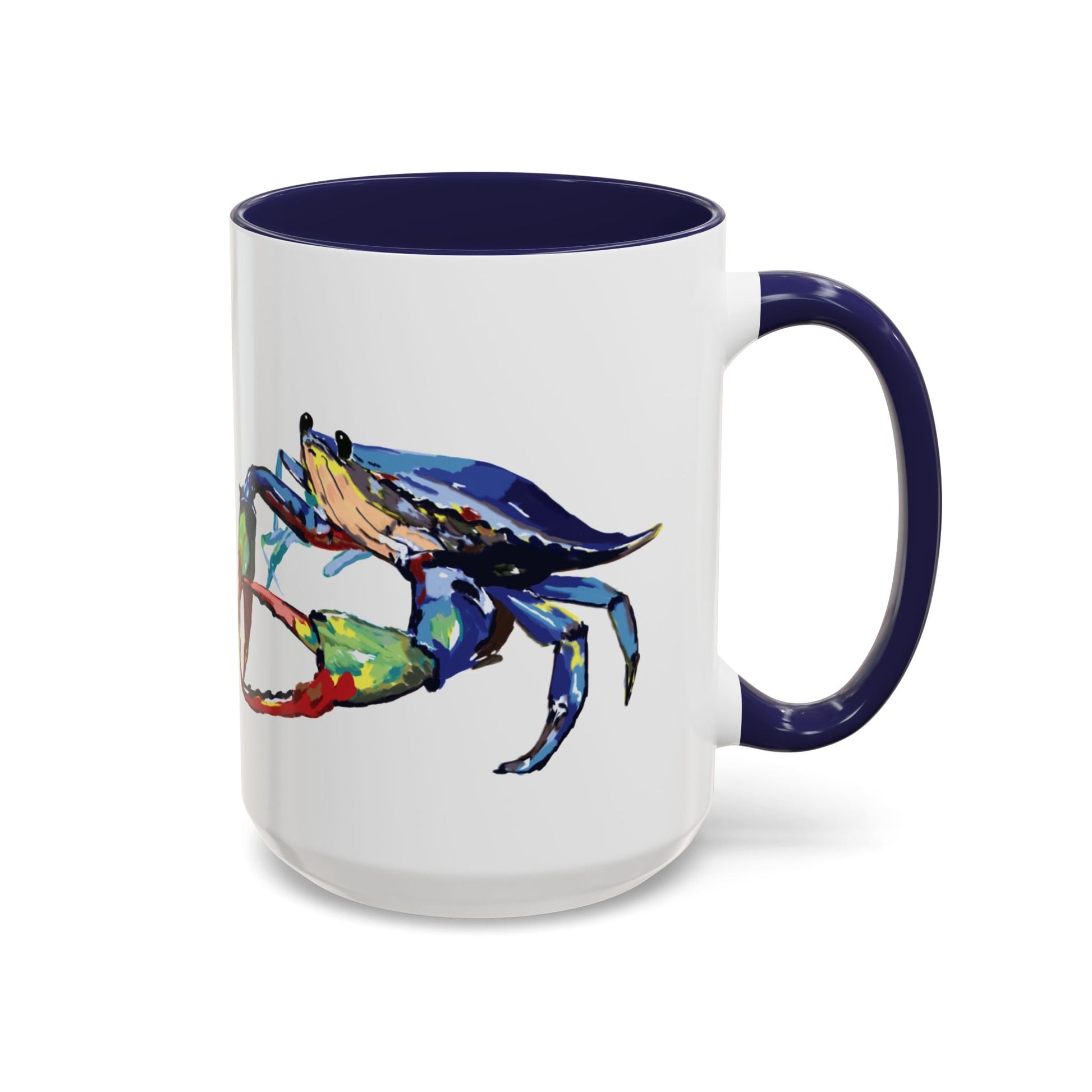 Vibrant Crab Two Tone Ceramic Mug - 11 oz & 15 oz - Blue Cava