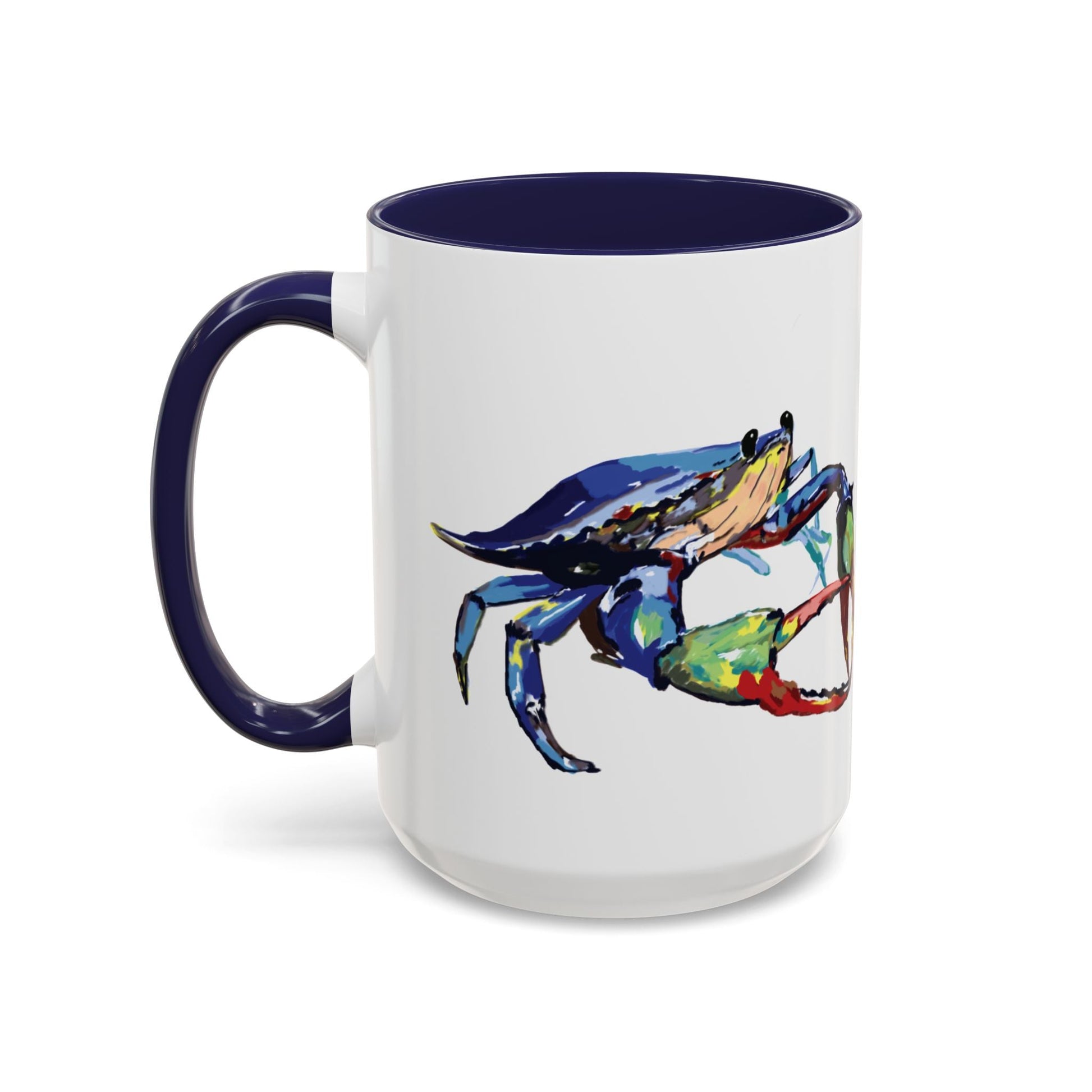 Vibrant Crab Two Tone Ceramic Mug - 11 oz & 15 oz - Blue Cava