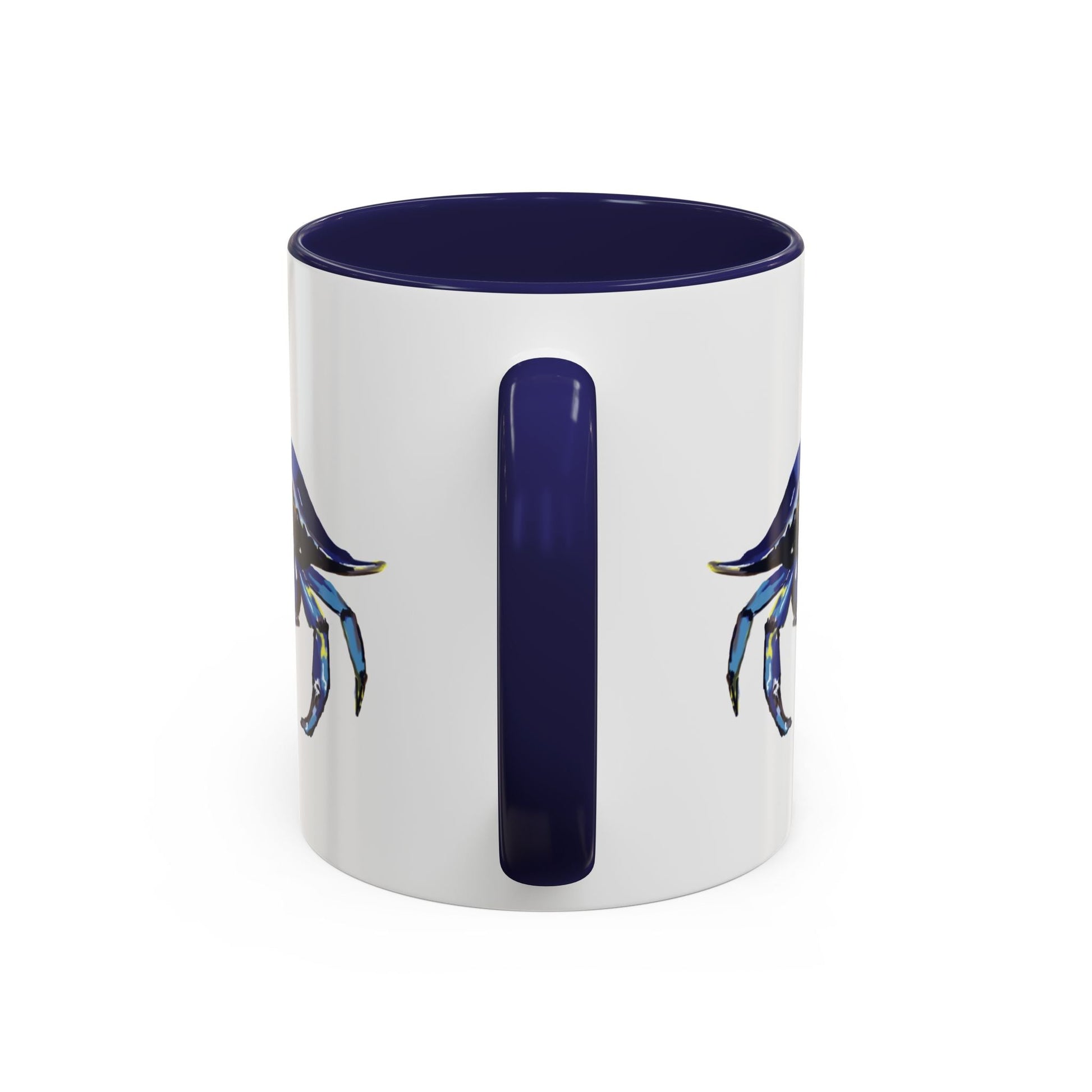 Vibrant Crab Two Tone Ceramic Mug - 11 oz & 15 oz - Blue Cava