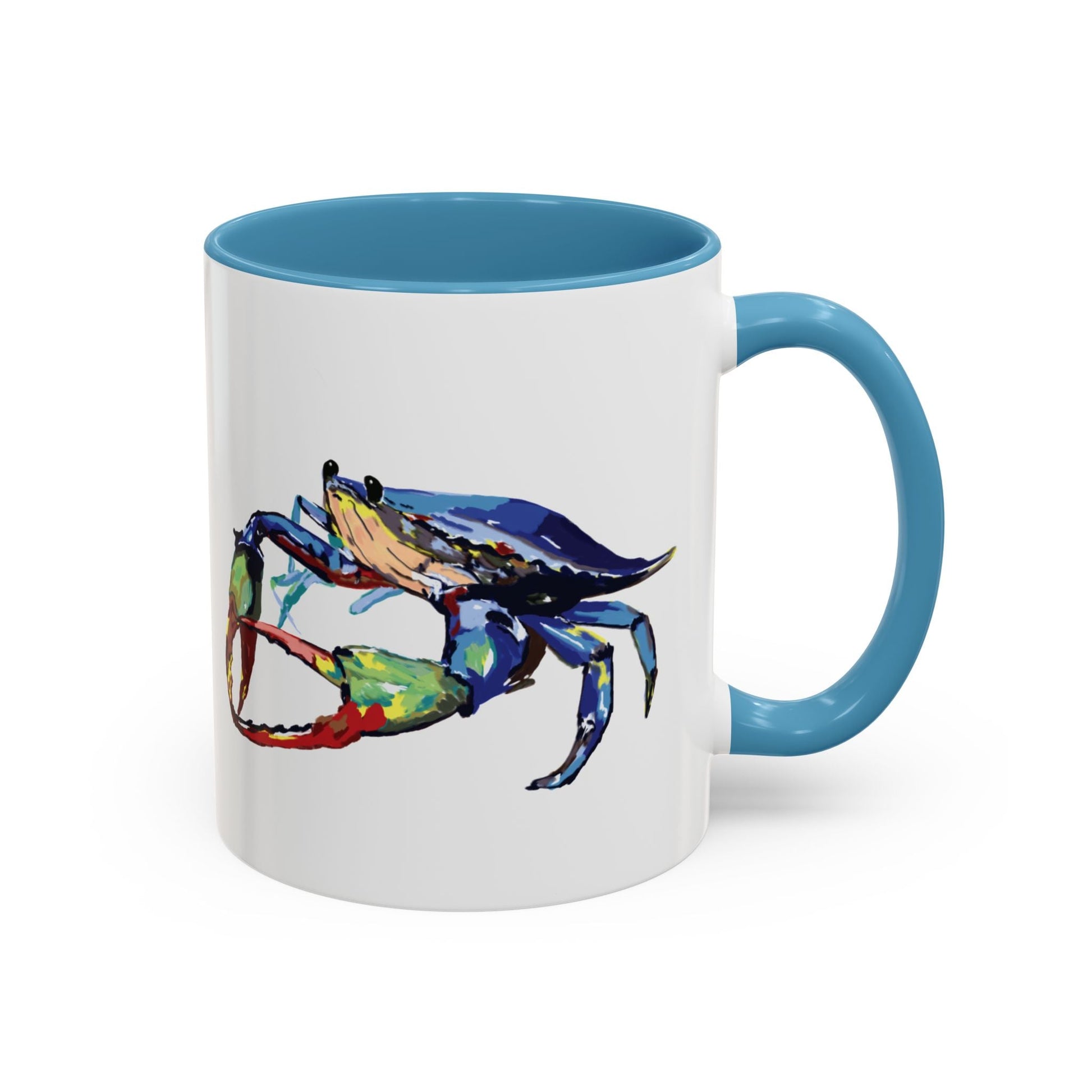 Vibrant Crab Two Tone Ceramic Mug - 11 oz & 15 oz - Blue Cava
