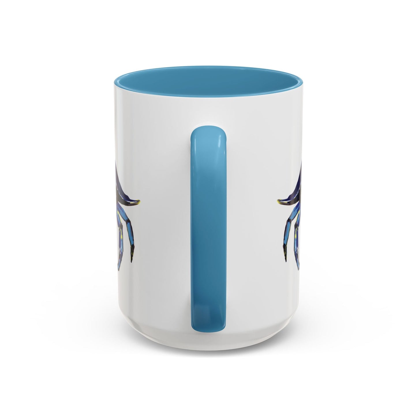 Vibrant Crab Two Tone Ceramic Mug - 11 oz & 15 oz - Blue Cava