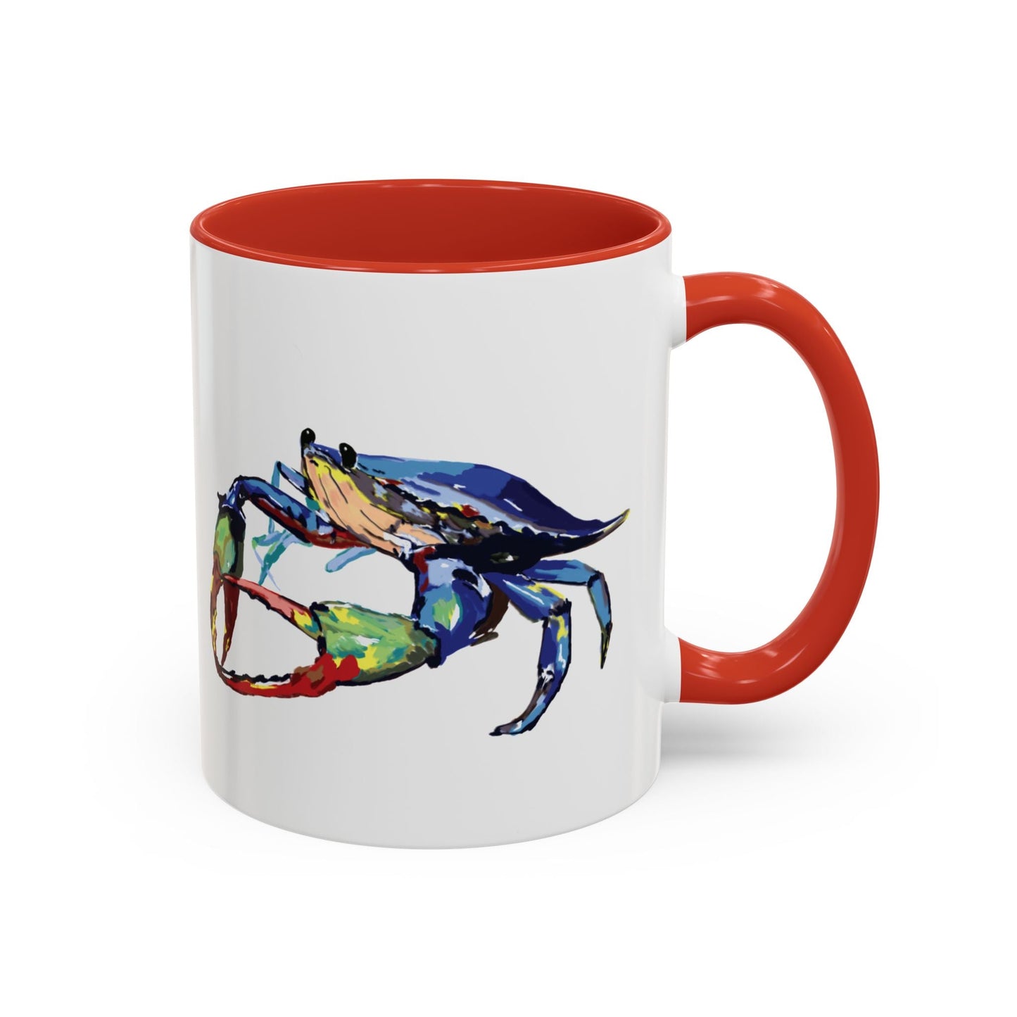 Vibrant Crab Two Tone Ceramic Mug - 11 oz & 15 oz - Blue Cava