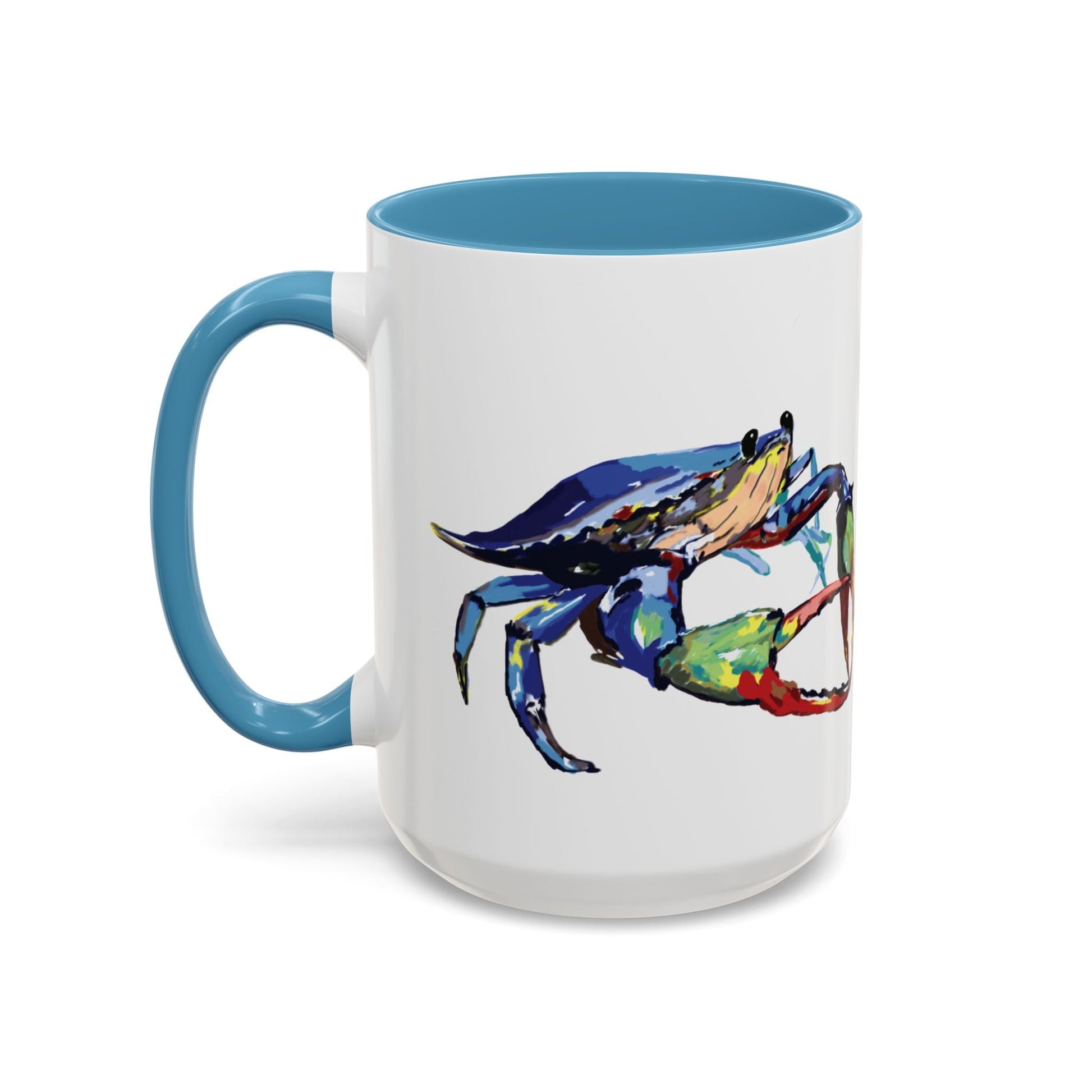 Vibrant Crab Two Tone Ceramic Mug - 11 oz & 15 oz - Blue Cava