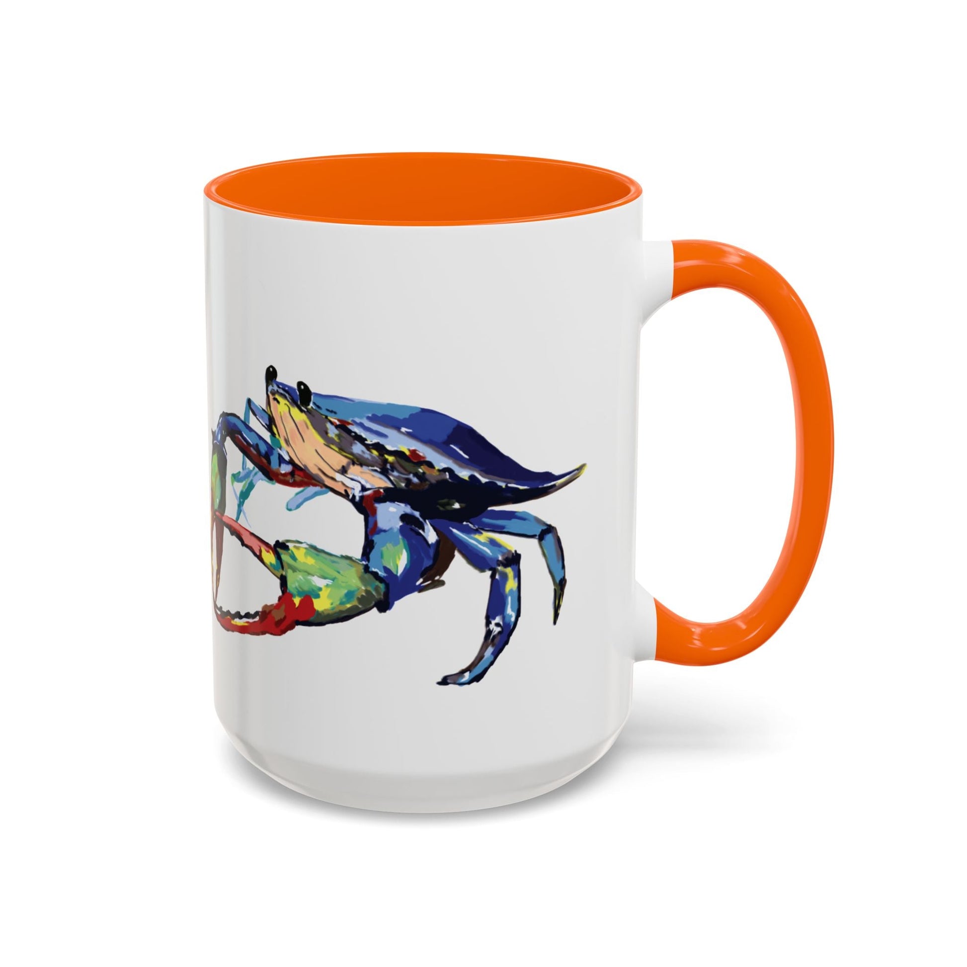 Vibrant Crab Two Tone Ceramic Mug - 11 oz & 15 oz - Blue Cava