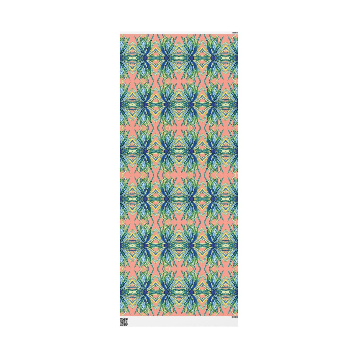Vibrant Floral Wrapping Paper - Eco - Friendly Gift Wrap - Blue Cava