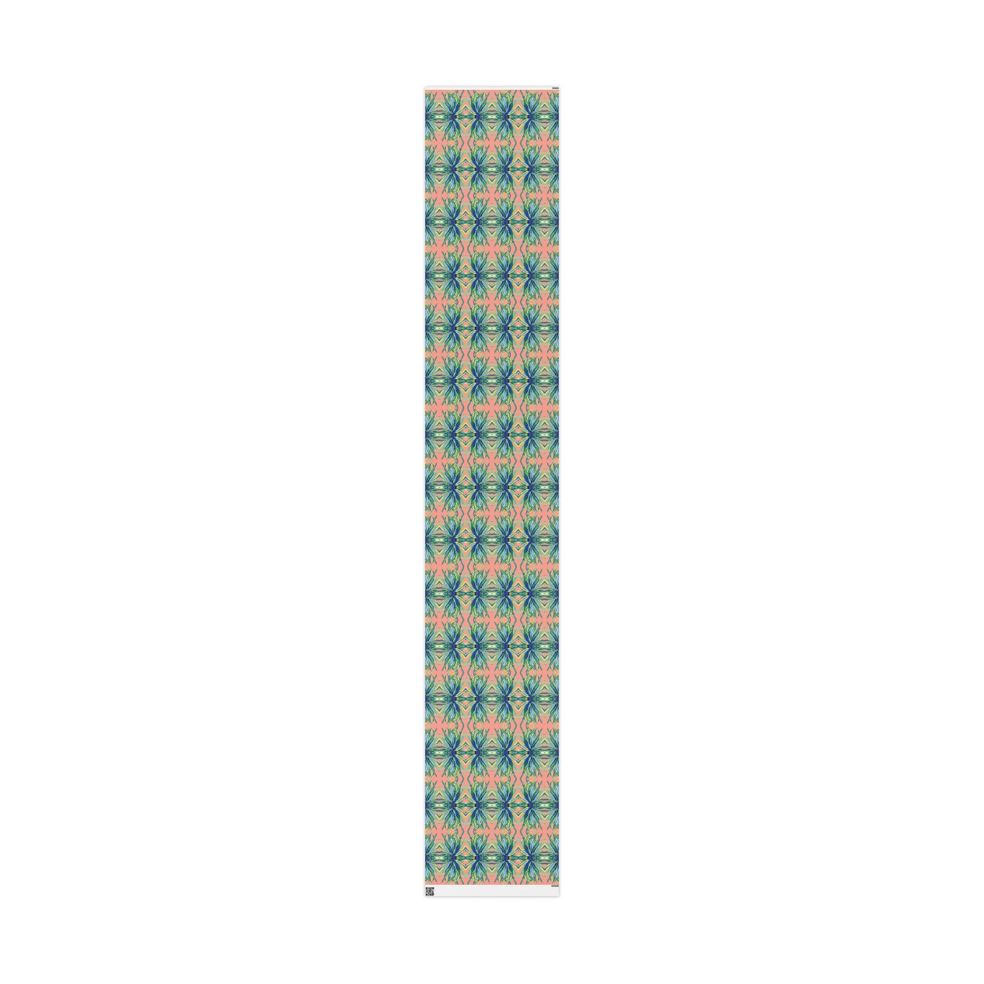 Vibrant Floral Wrapping Paper - Eco - Friendly Gift Wrap - Blue Cava