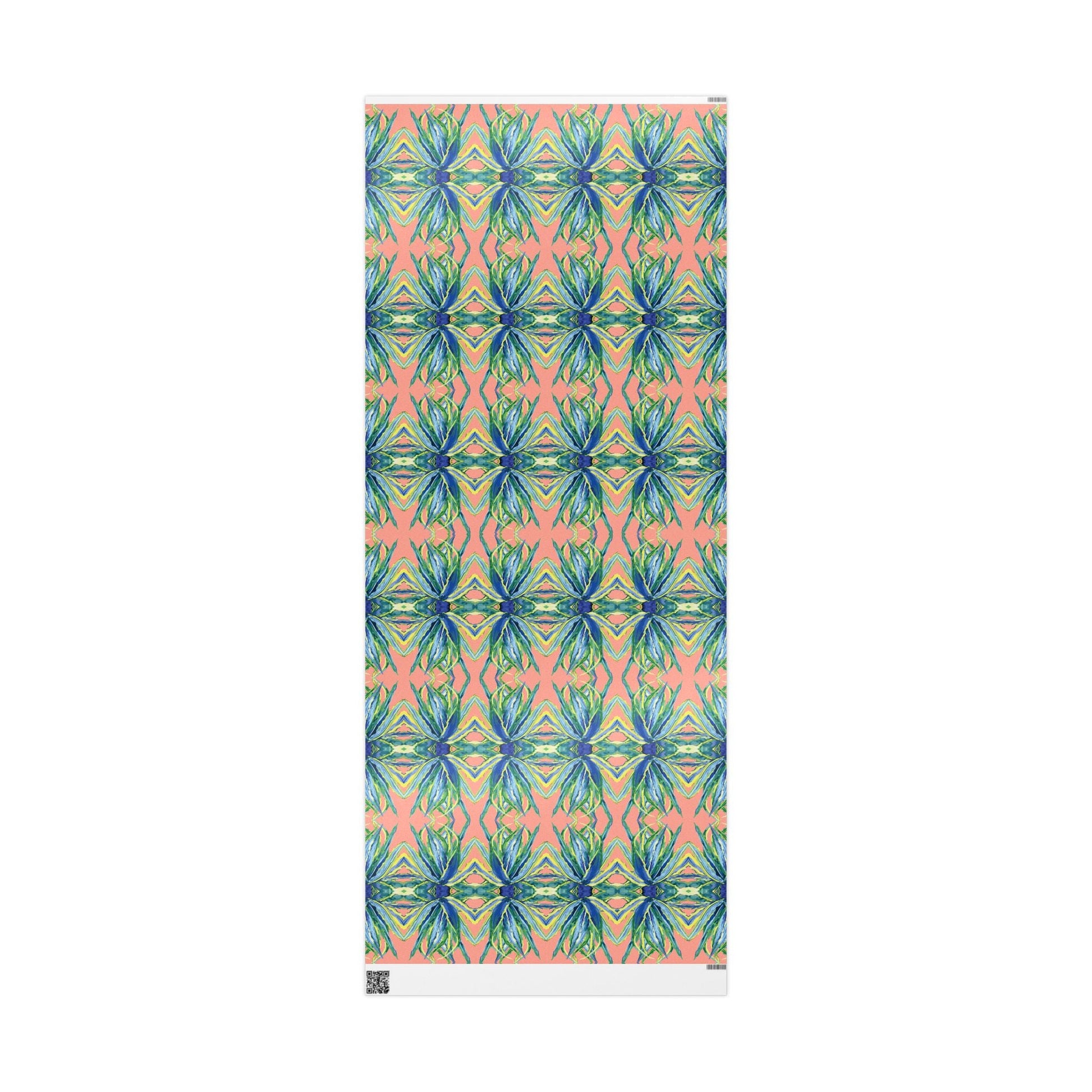 Vibrant Floral Wrapping Paper - Eco - Friendly Gift Wrap - Blue Cava