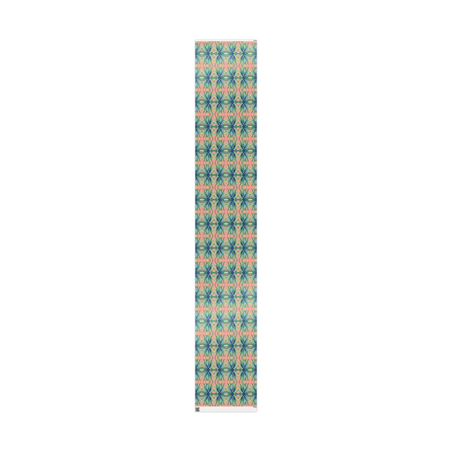 Vibrant Floral Wrapping Paper - Eco - Friendly Gift Wrap - Blue Cava