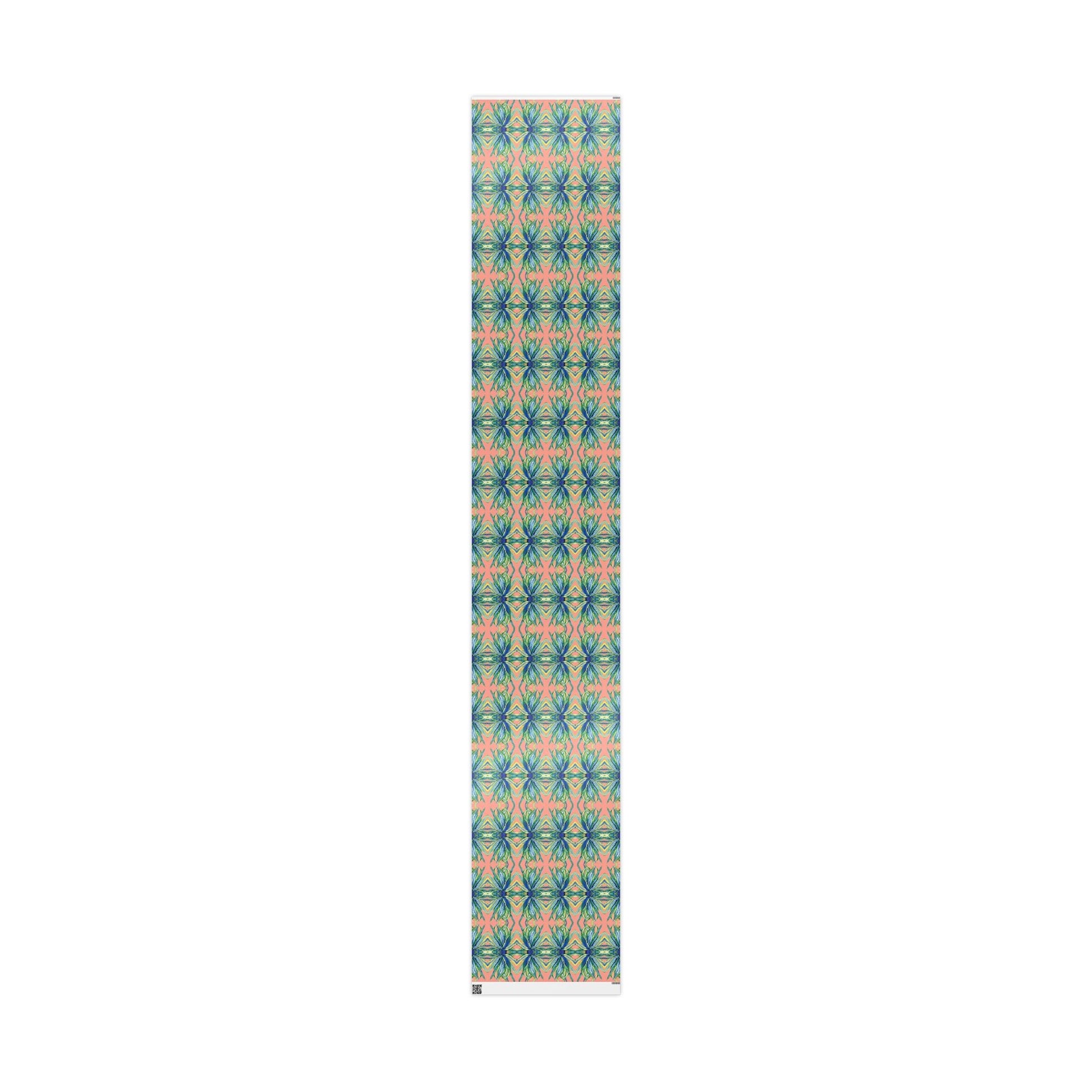 Vibrant Floral Wrapping Paper - Eco - Friendly Gift Wrap - Blue Cava