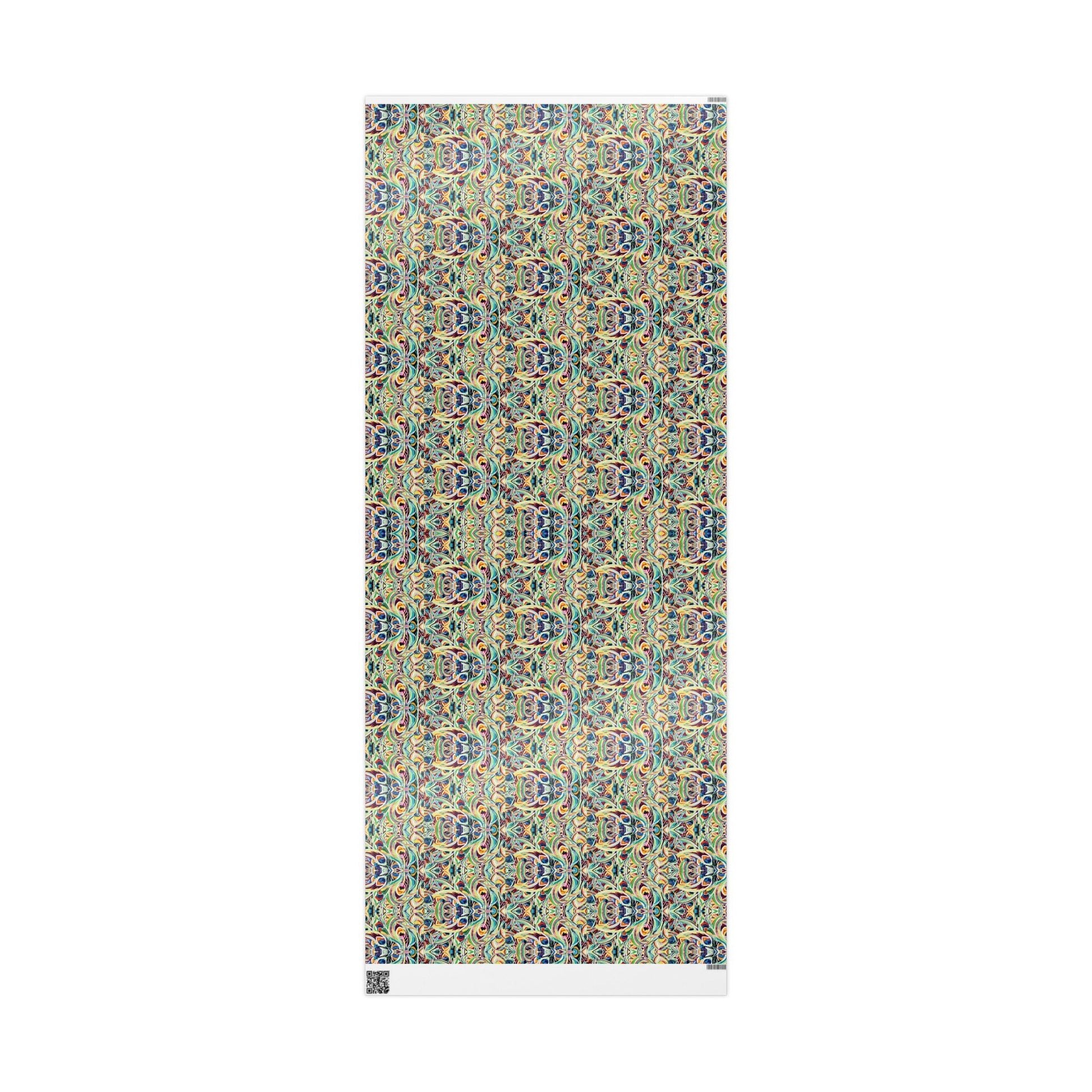 Vibrant Peacock Fiesta Decorative Wrapping Paper - Eco - Friendly Paper - Blue Cava
