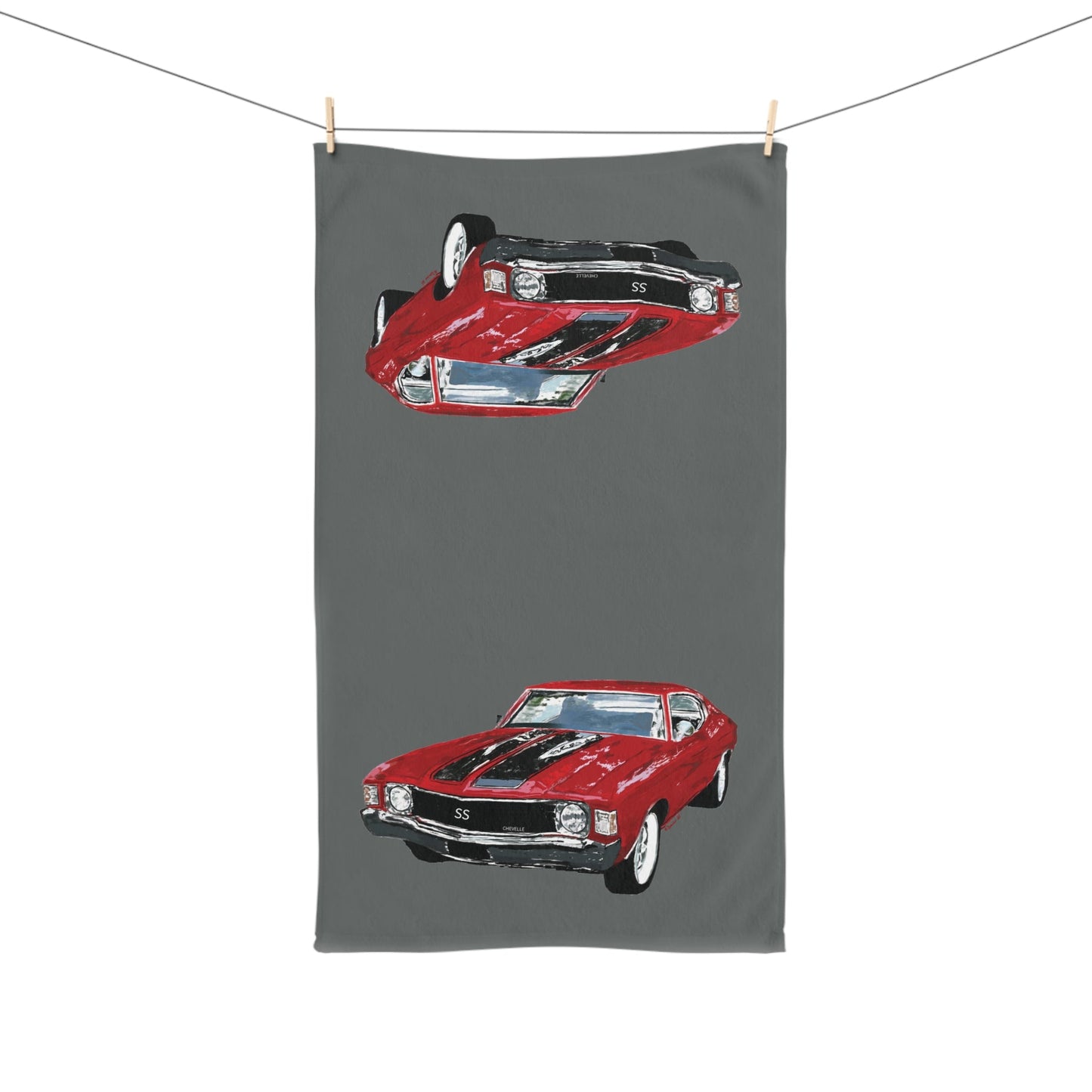 Vintage Chevy Chevelle Hand Towel - Blue Cava
