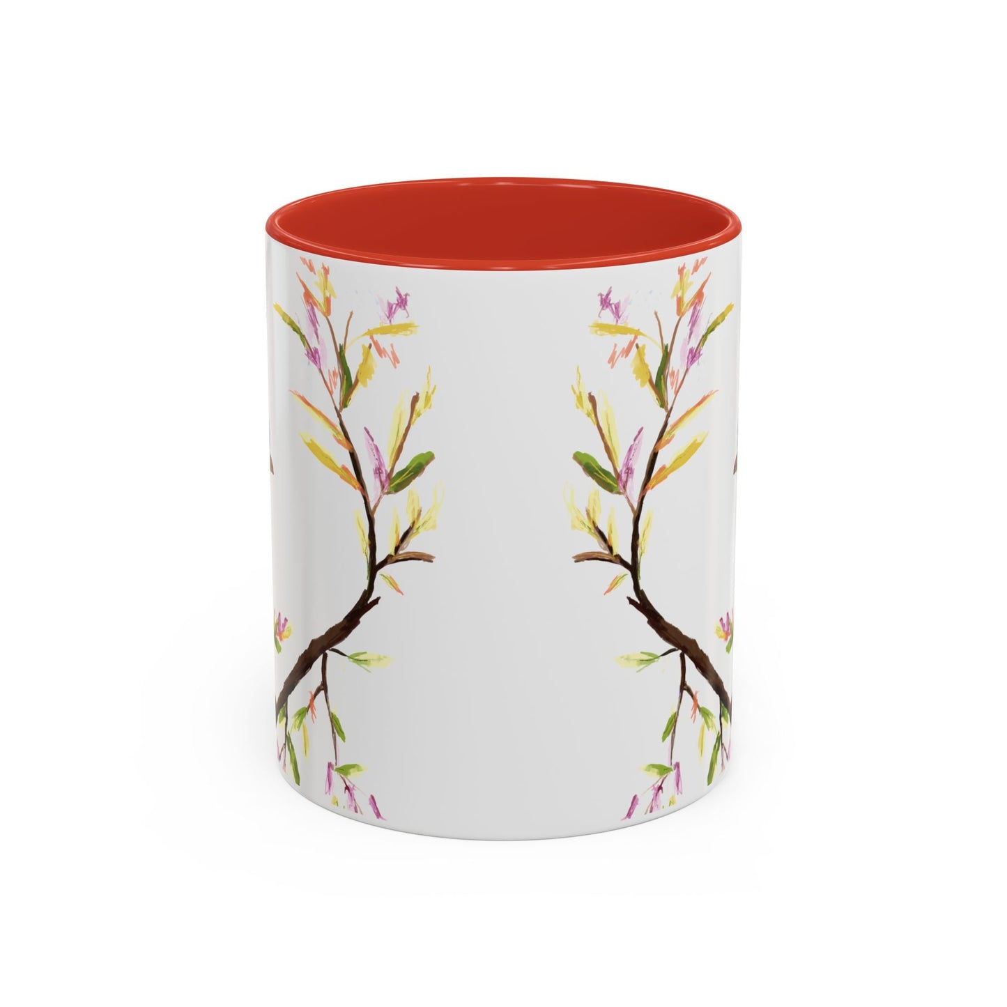Watercolor Bird Two Tone Coffee Mug (11oz & 15oz) - Blue Cava