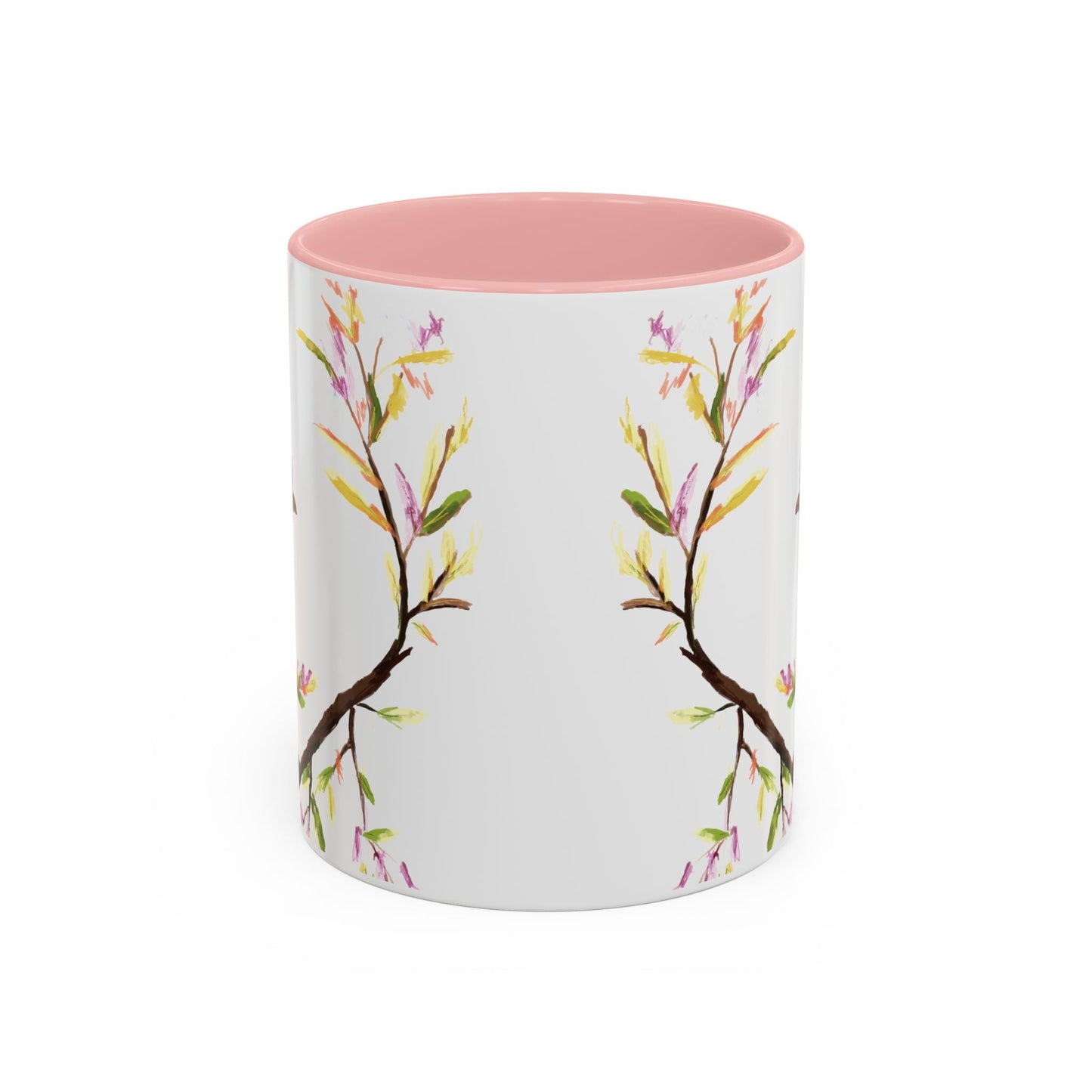 Watercolor Bird Two Tone Coffee Mug (11oz & 15oz) - Blue Cava