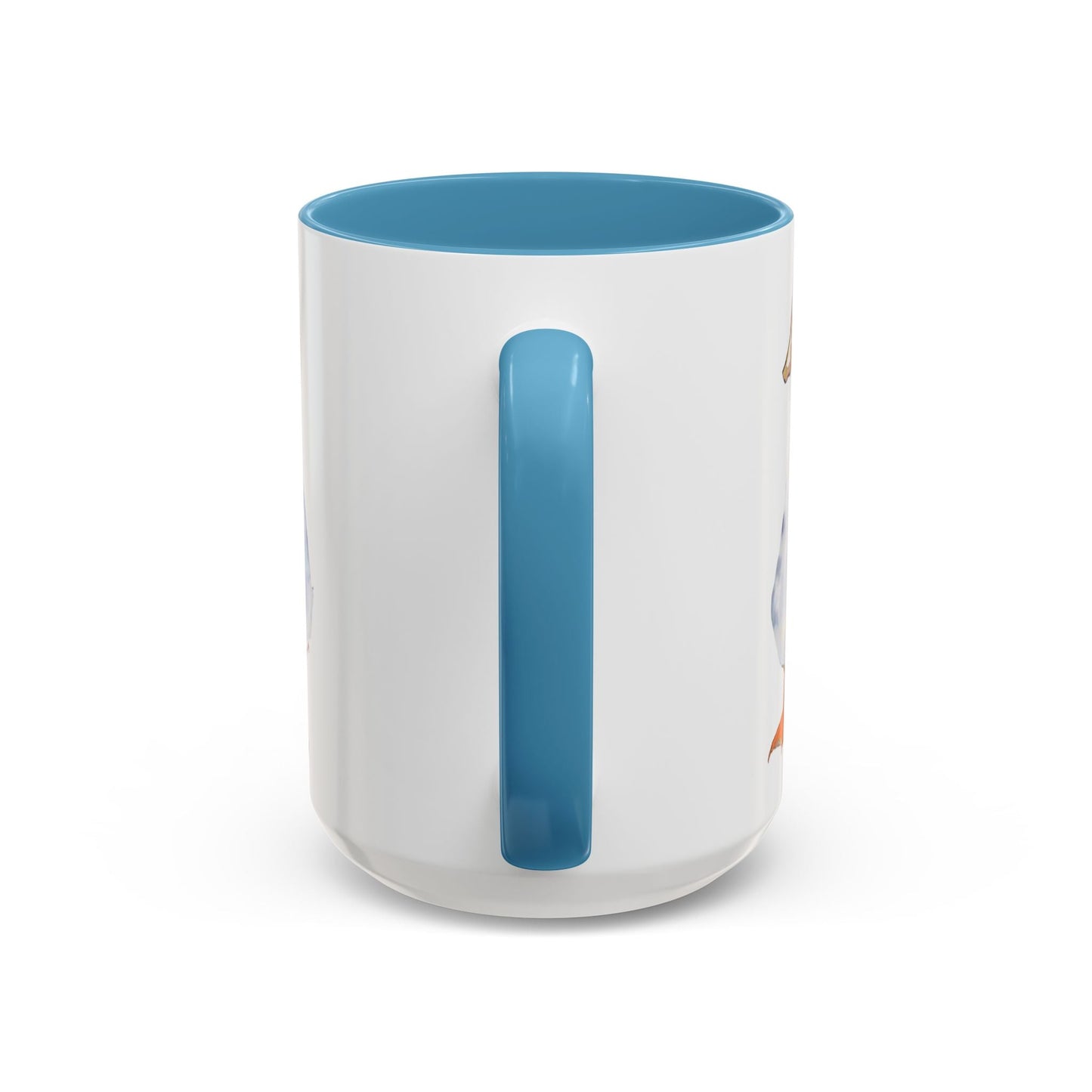 Watercolor Duck Two Tone Coffee Mug (11oz & 15oz) - Blue Cava