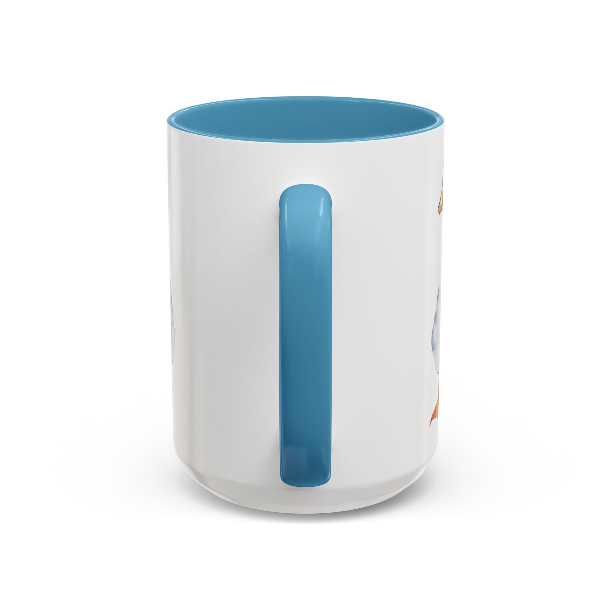 Watercolor Duck Two Tone Coffee Mug (11oz & 15oz) - Blue Cava