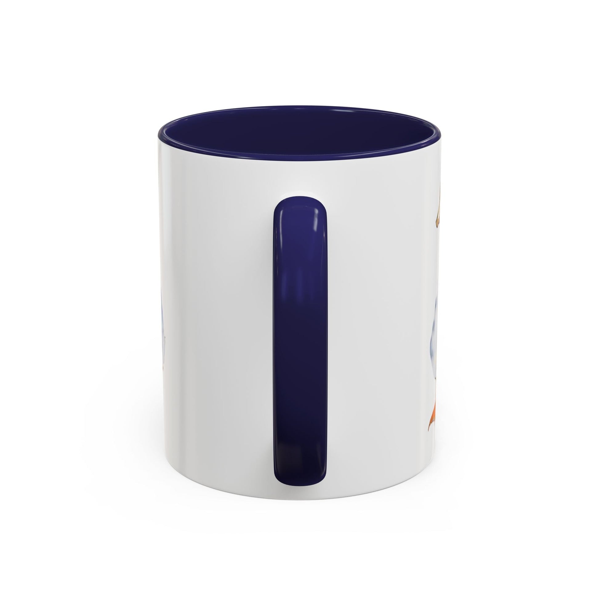 Watercolor Duck Two Tone Coffee Mug (11oz & 15oz) - Blue Cava