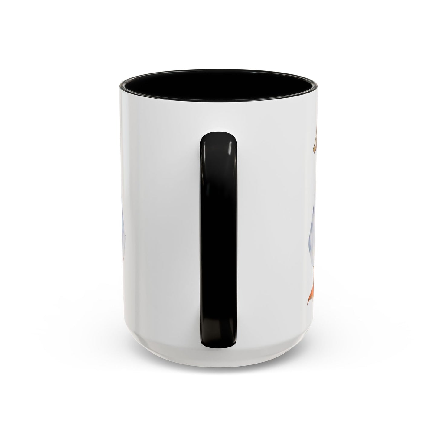 Watercolor Duck Two Tone Coffee Mug (11oz & 15oz) - Blue Cava