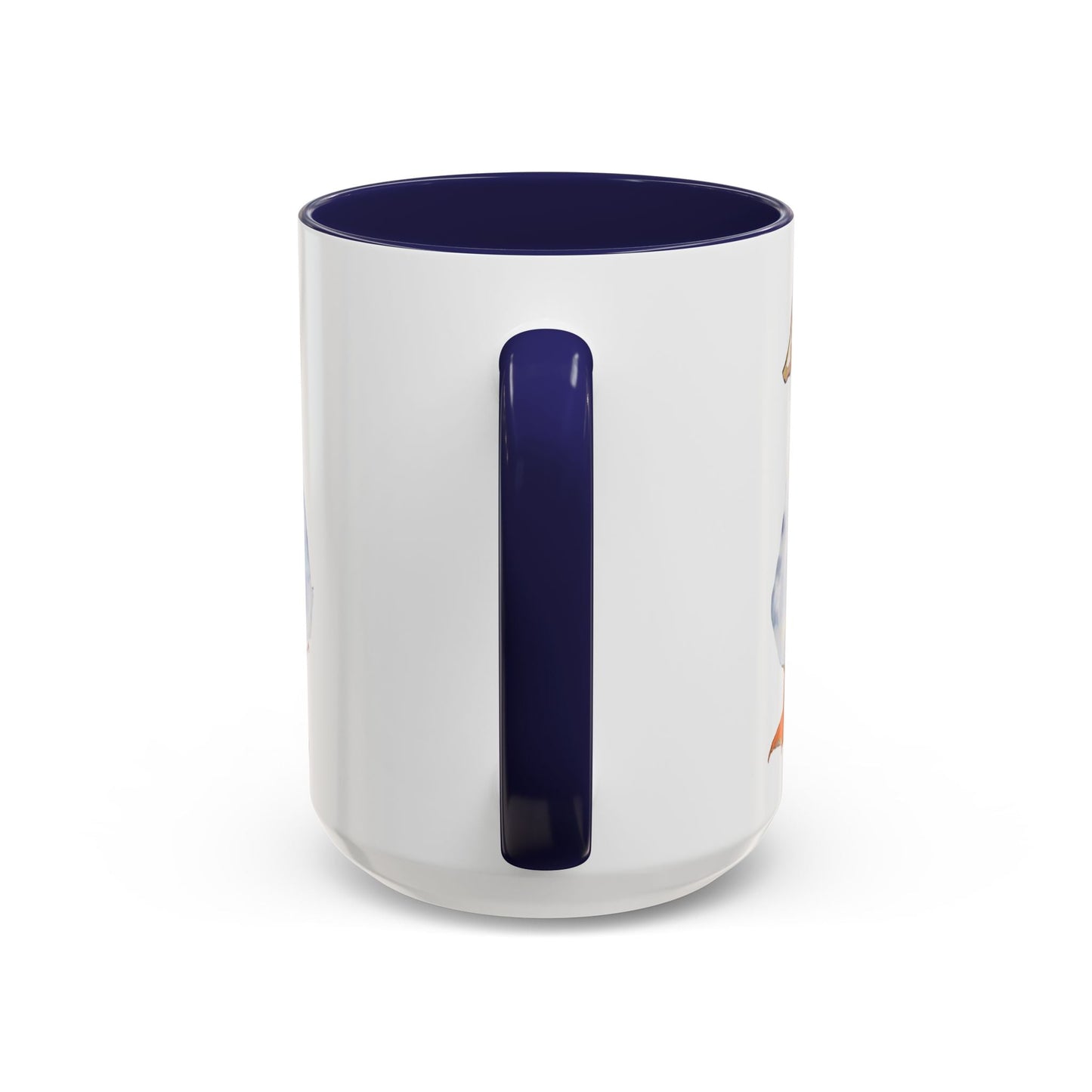 Watercolor Duck Two Tone Coffee Mug (11oz & 15oz) - Blue Cava