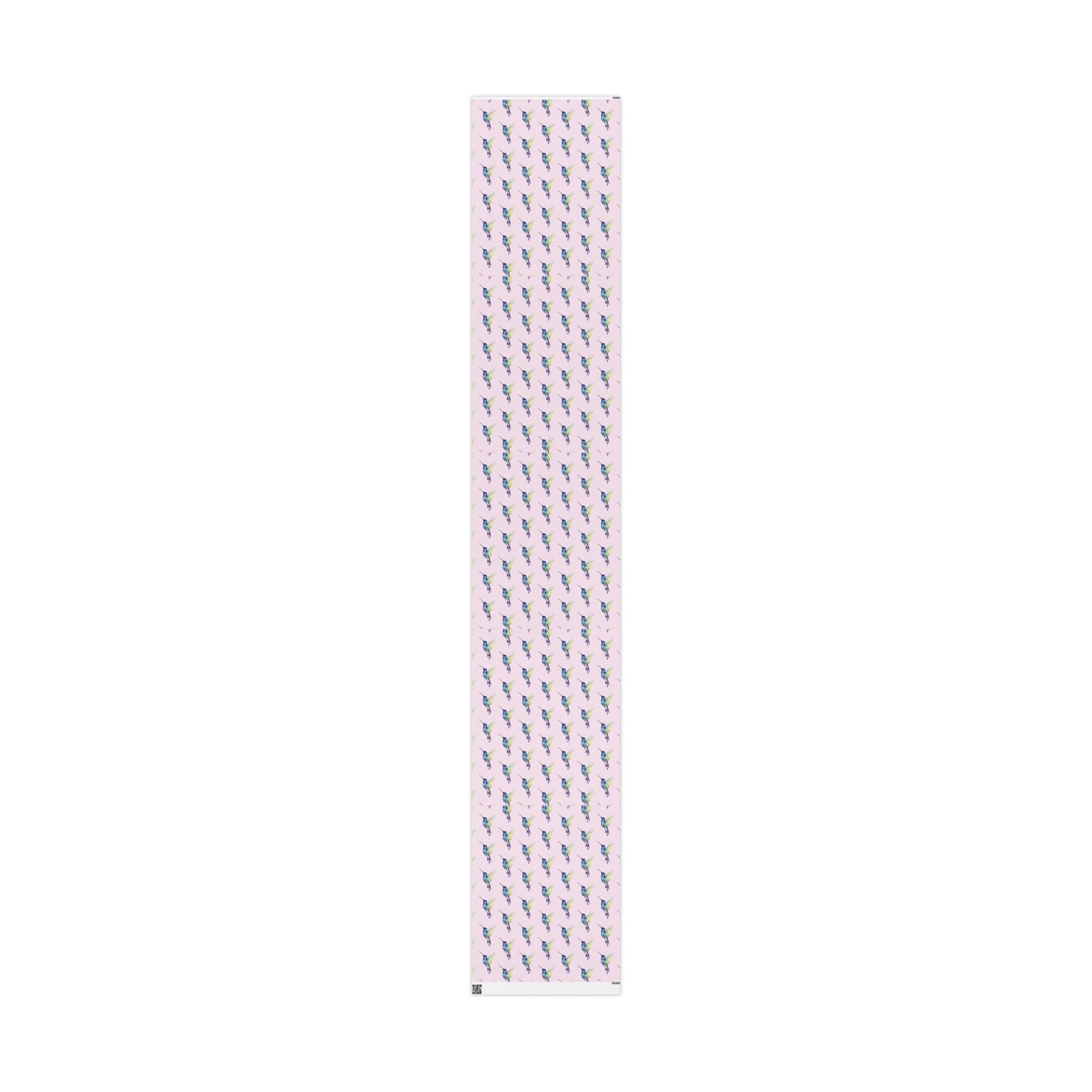 Whimsical Hummingbird Wrapping Paper | Eco - Friendly Wrap - Blue Cava