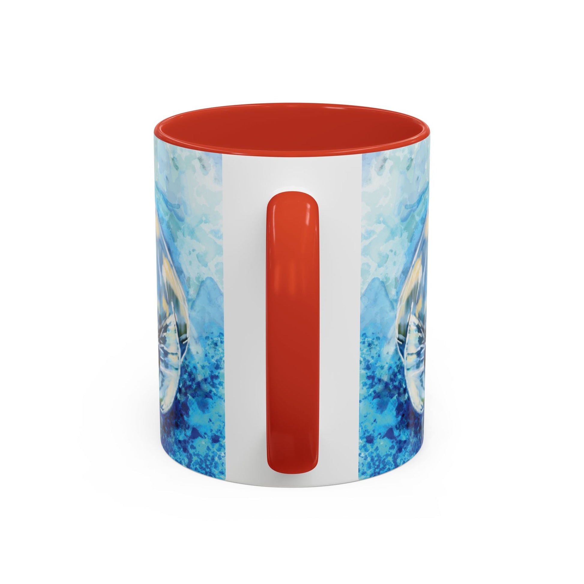 Whimsical Manatee Ceramic Two Tone Mug - 11 oz & 15 oz - Blue Cava