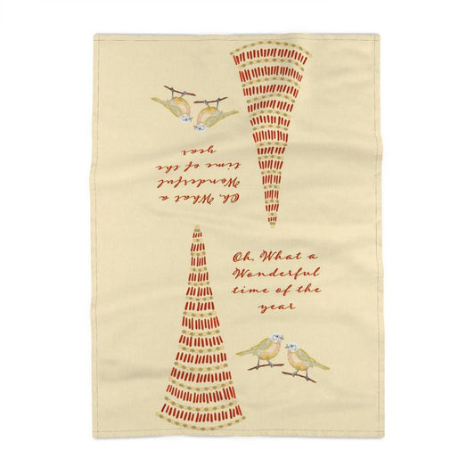 Wonderufl Life Christmas Tea Towels - Blue Cava
