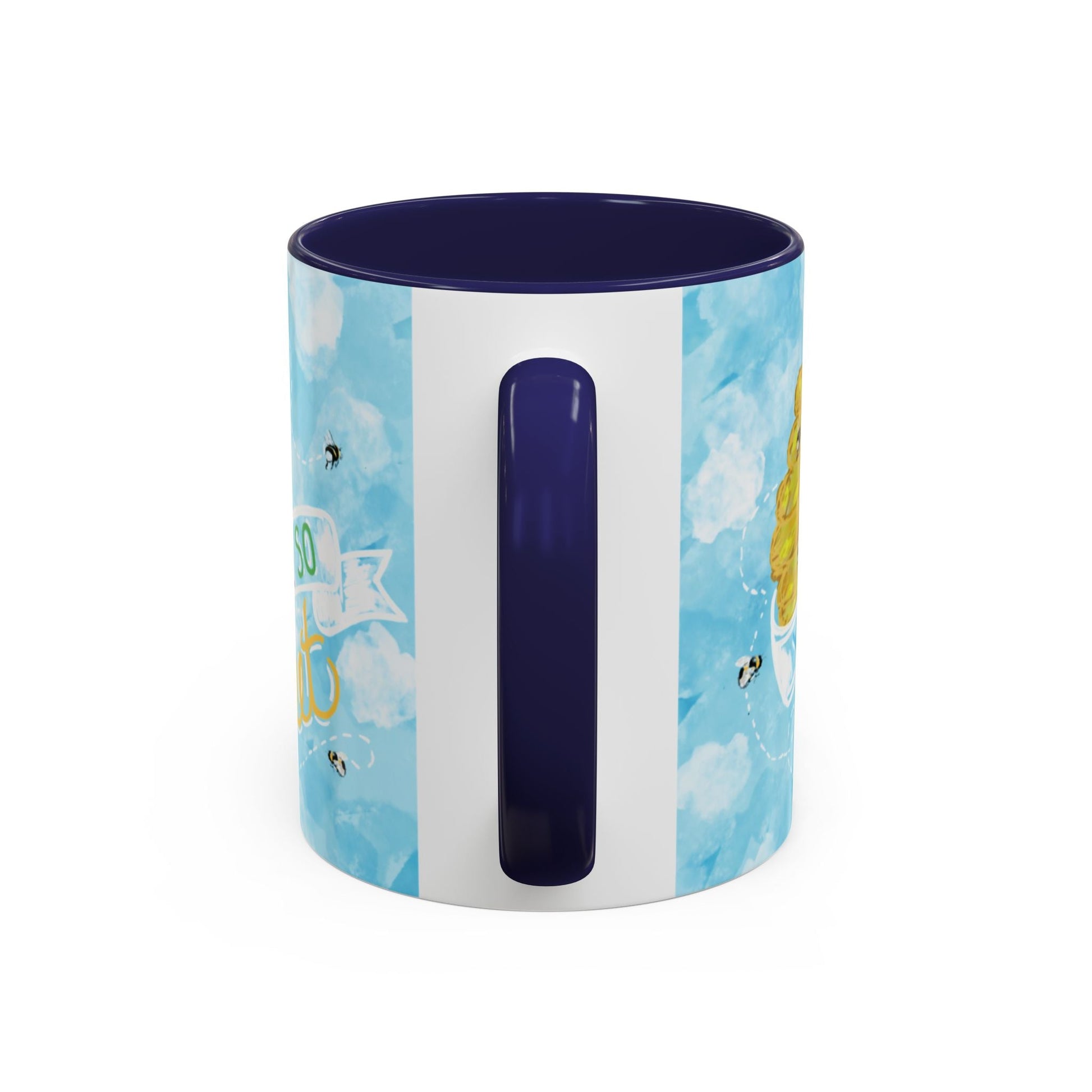 You Are So Sweet Bee Two Tone Ceramic Mug - 11 oz & 15 oz - Blue Cava