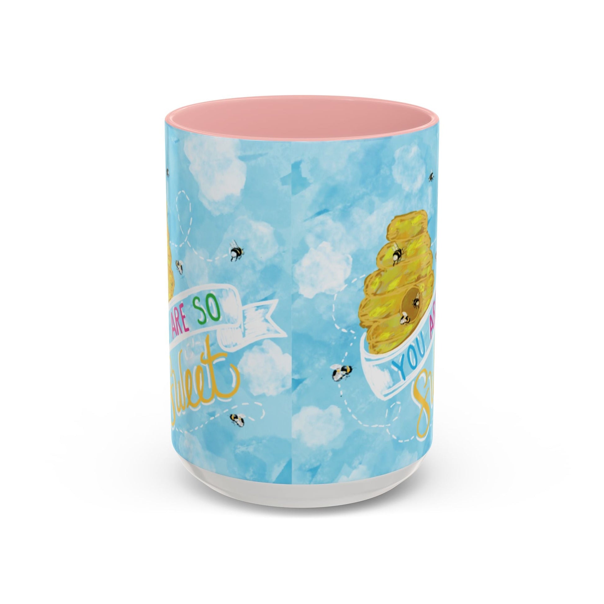 You Are So Sweet Bee Two Tone Ceramic Mug - 11 oz & 15 oz - Blue Cava
