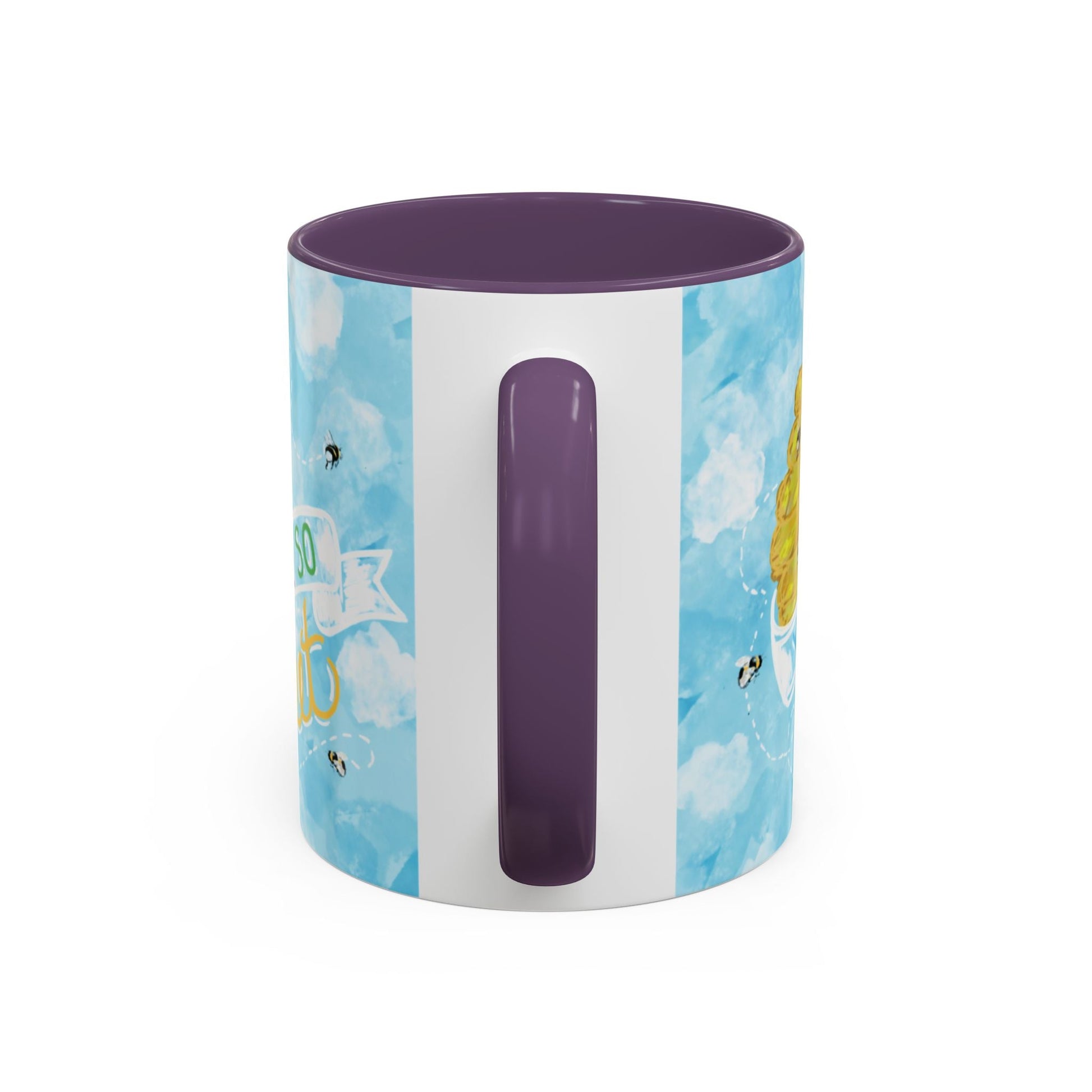 You Are So Sweet Bee Two Tone Ceramic Mug - 11 oz & 15 oz - Blue Cava