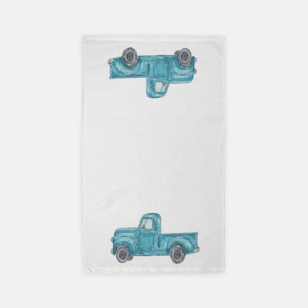 Antique Truck Hand Towel (15" x 25") - Blue Cava