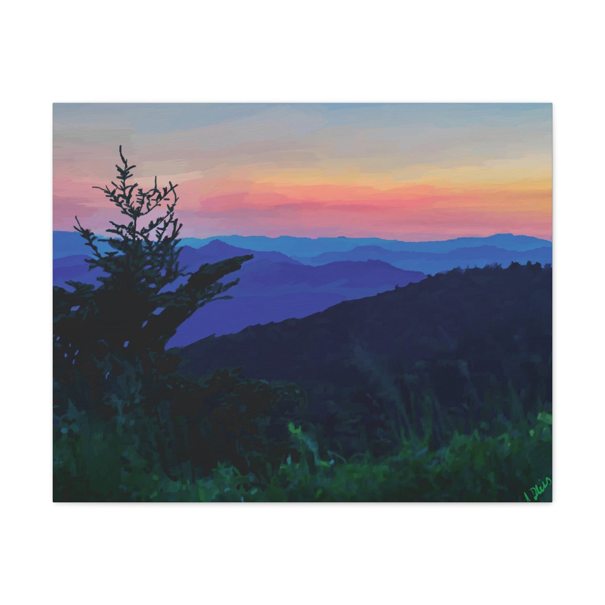Asheville NC Canvas Gallery Wraps - Blue Cava