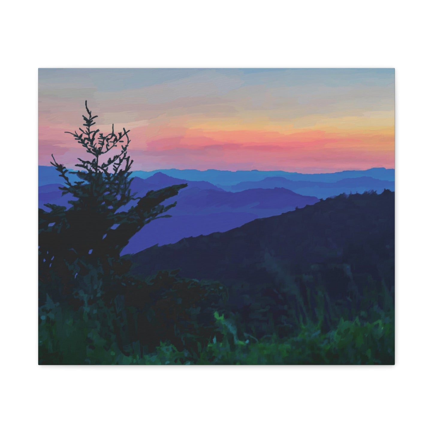 Asheville NC Canvas Gallery Wraps - Blue Cava