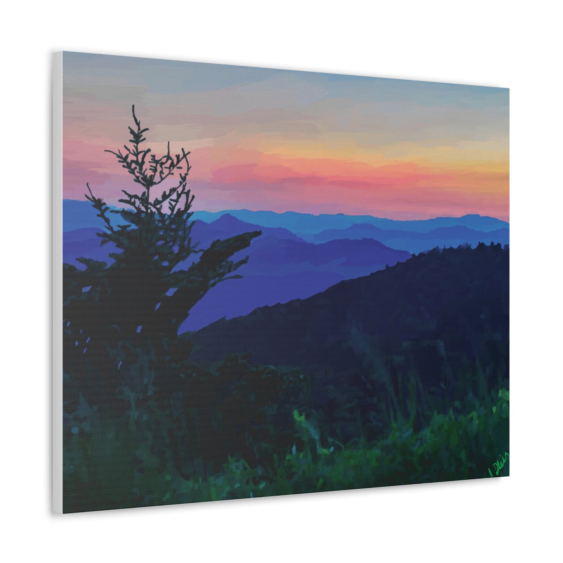 Asheville NC Canvas Gallery Wraps - Blue Cava