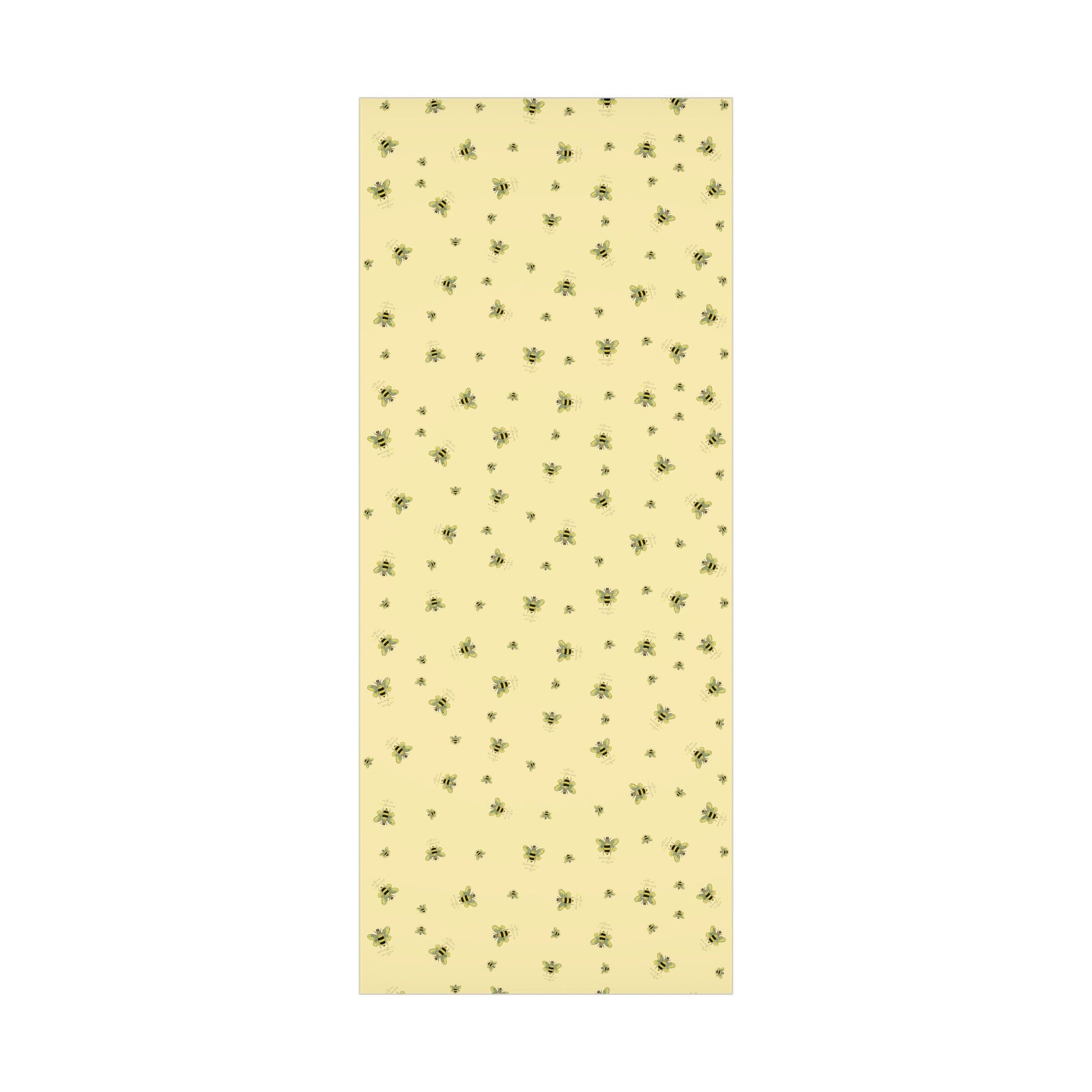 Bee Flower Gift Wrapping Paper - Blue Cava