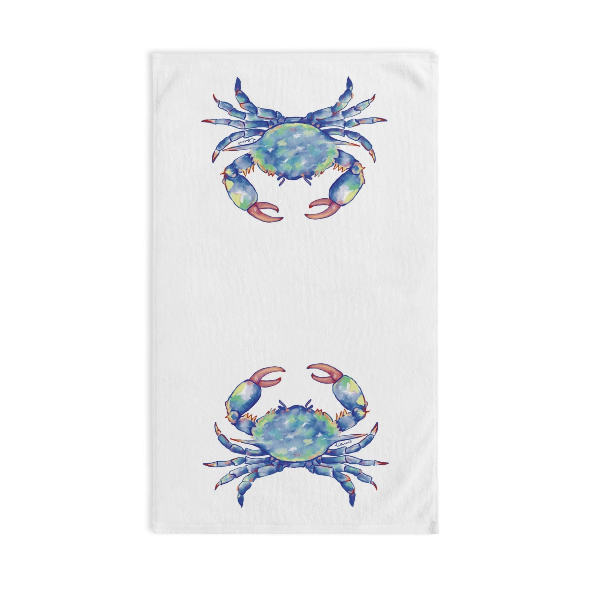 Blue Crab Hand Towel (Poly/Cotton) - Blue Cava