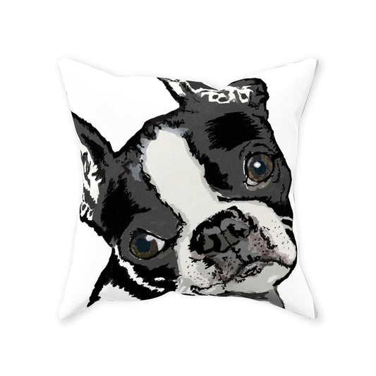 “Bugsy” Dog Throw Pillows - Blue Cava
