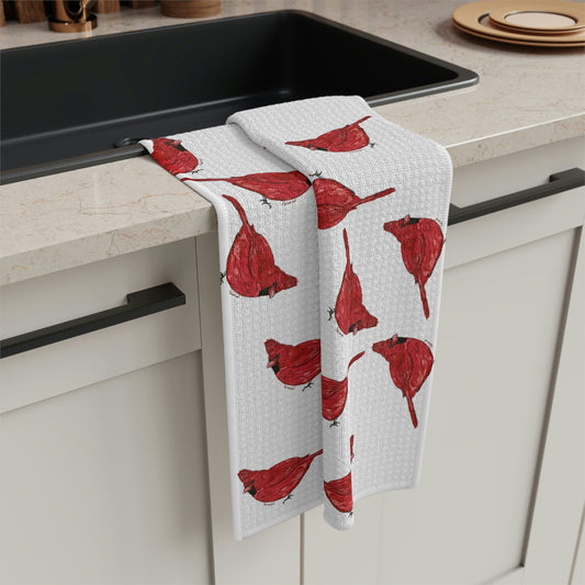 Cardinals Microfiber Waffle Towel - Blue Cava