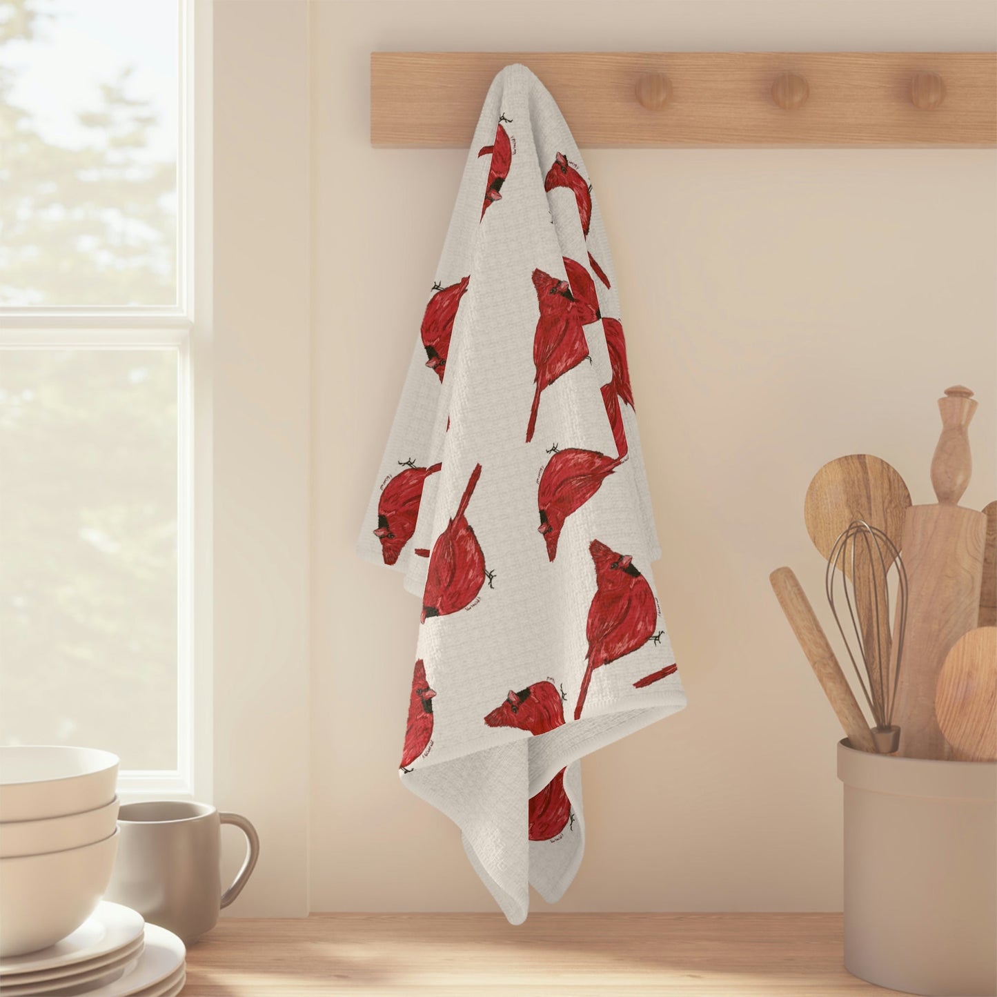 Cardinals Microfiber Waffle Towel - Blue Cava