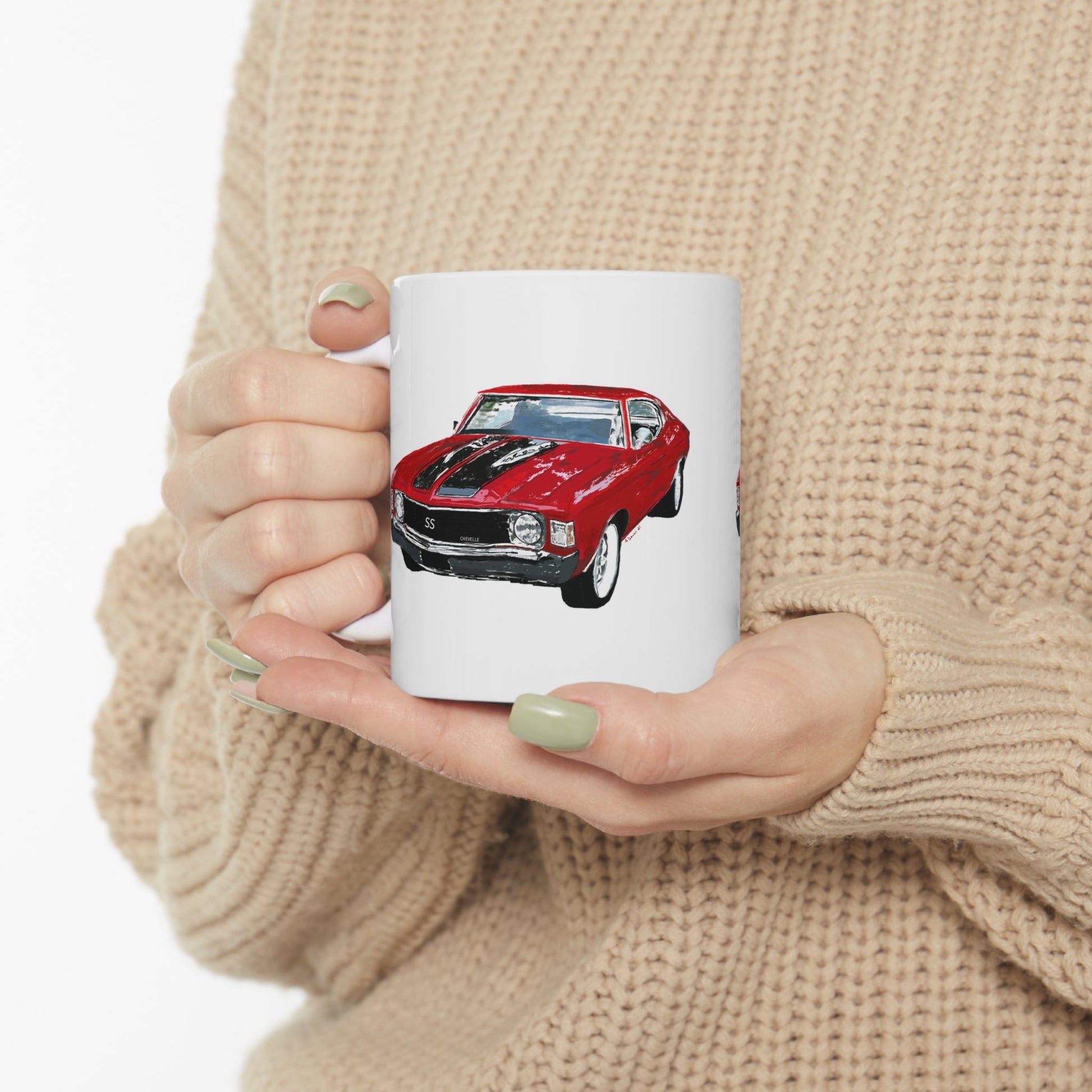 Chevy Chevelle Ceramic Mug 11oz - Blue Cava
