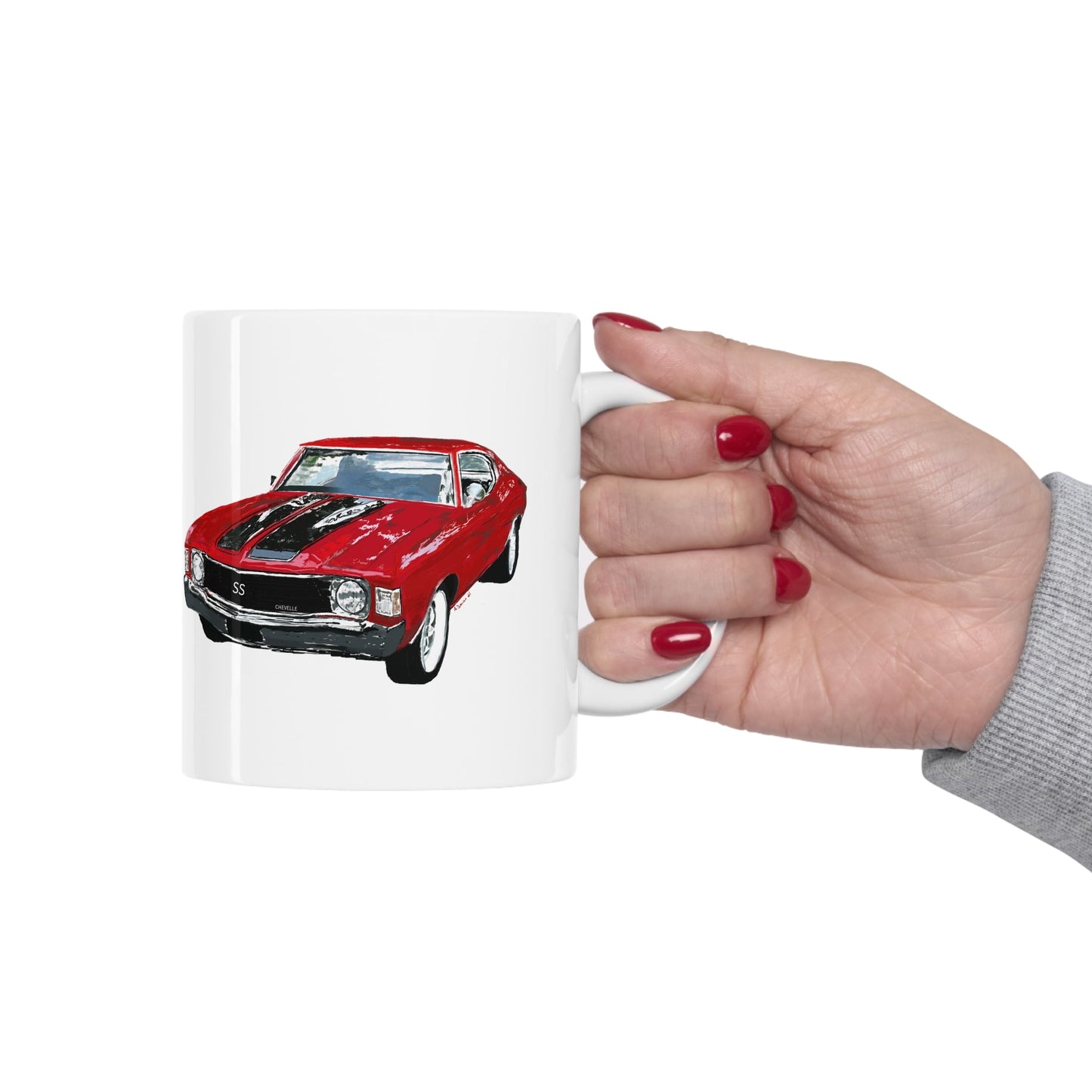 Chevy Chevelle Ceramic Mug 11oz - Blue Cava