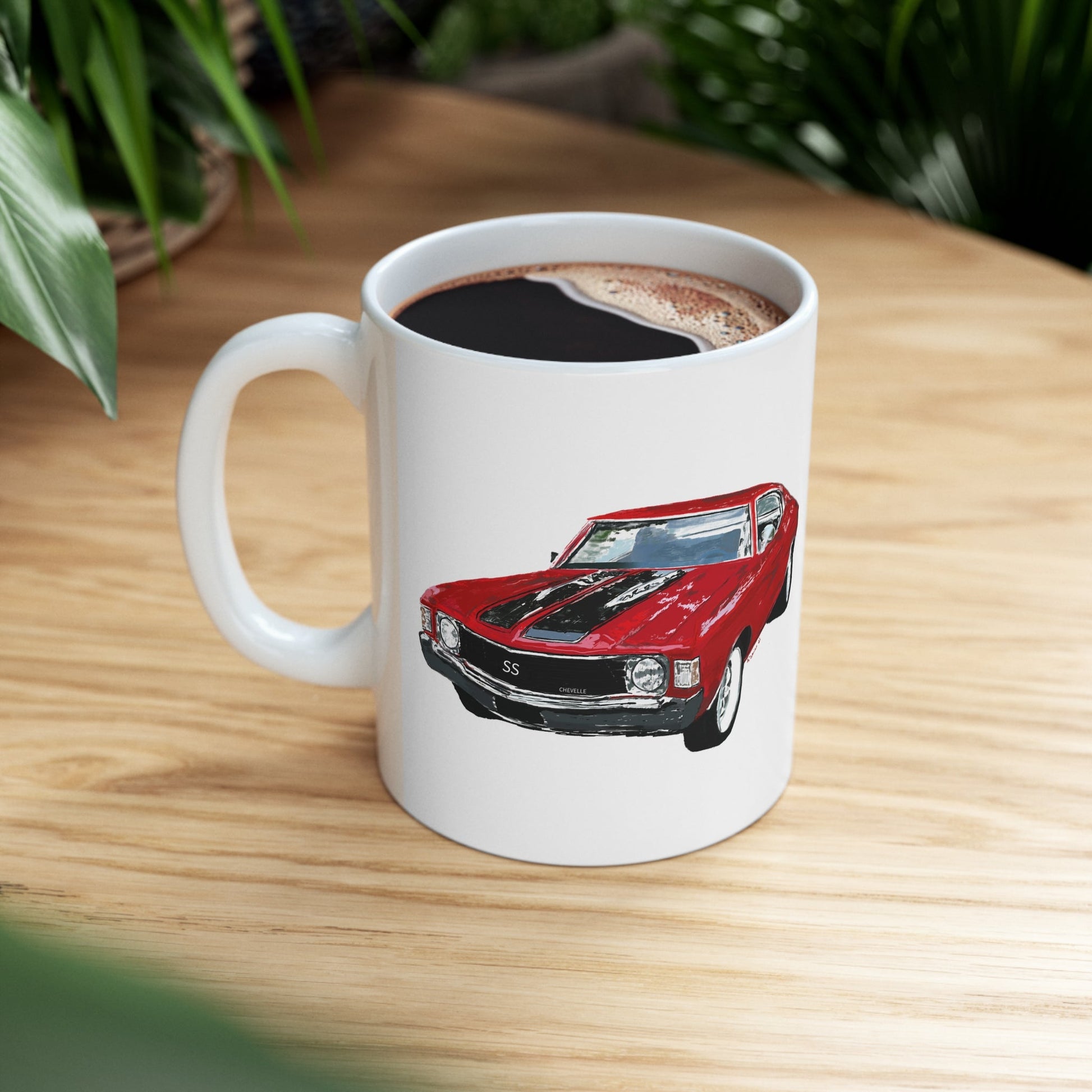 Chevy Chevelle Ceramic Mug 11oz - Blue Cava
