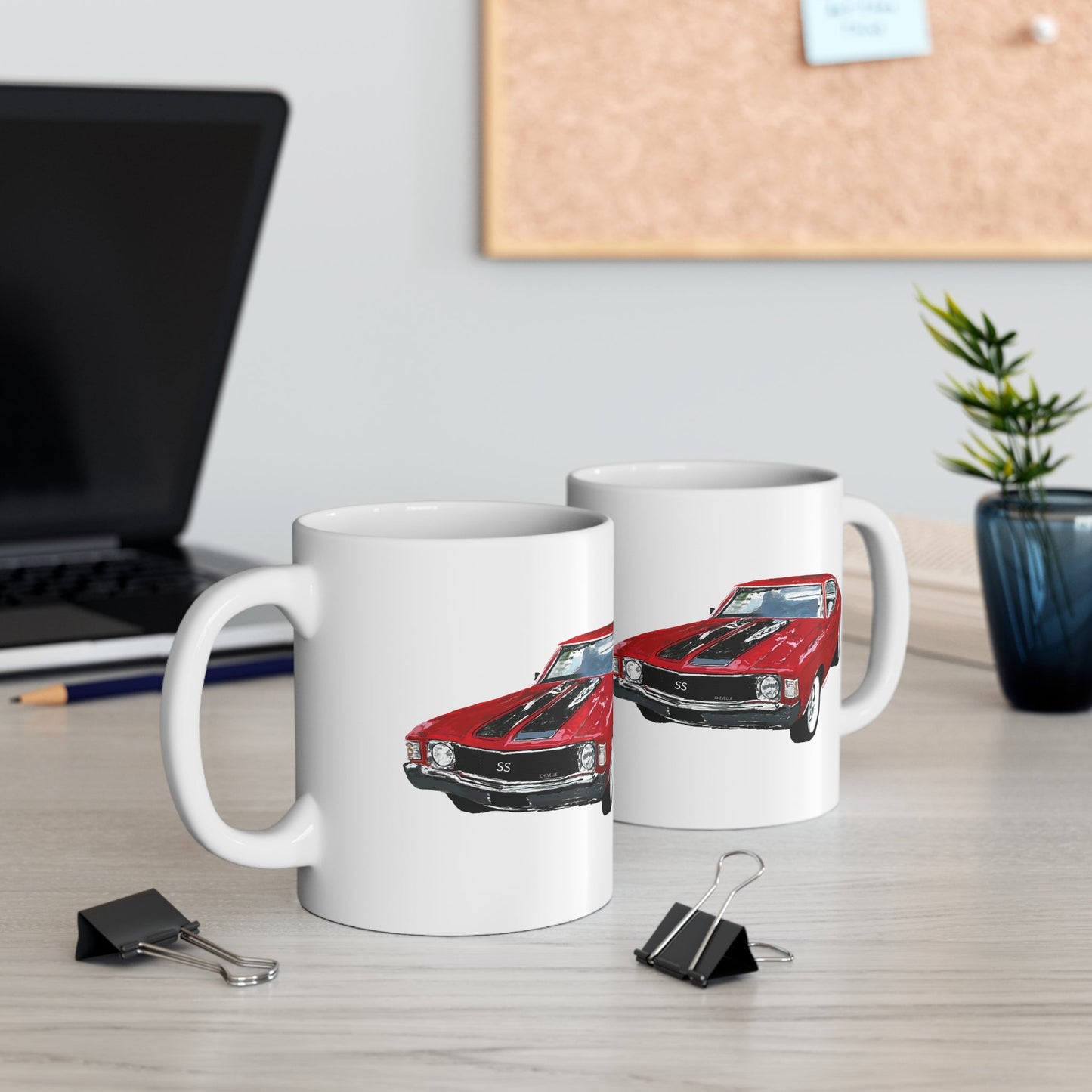 Chevy Chevelle Ceramic Mug 11oz - Blue Cava