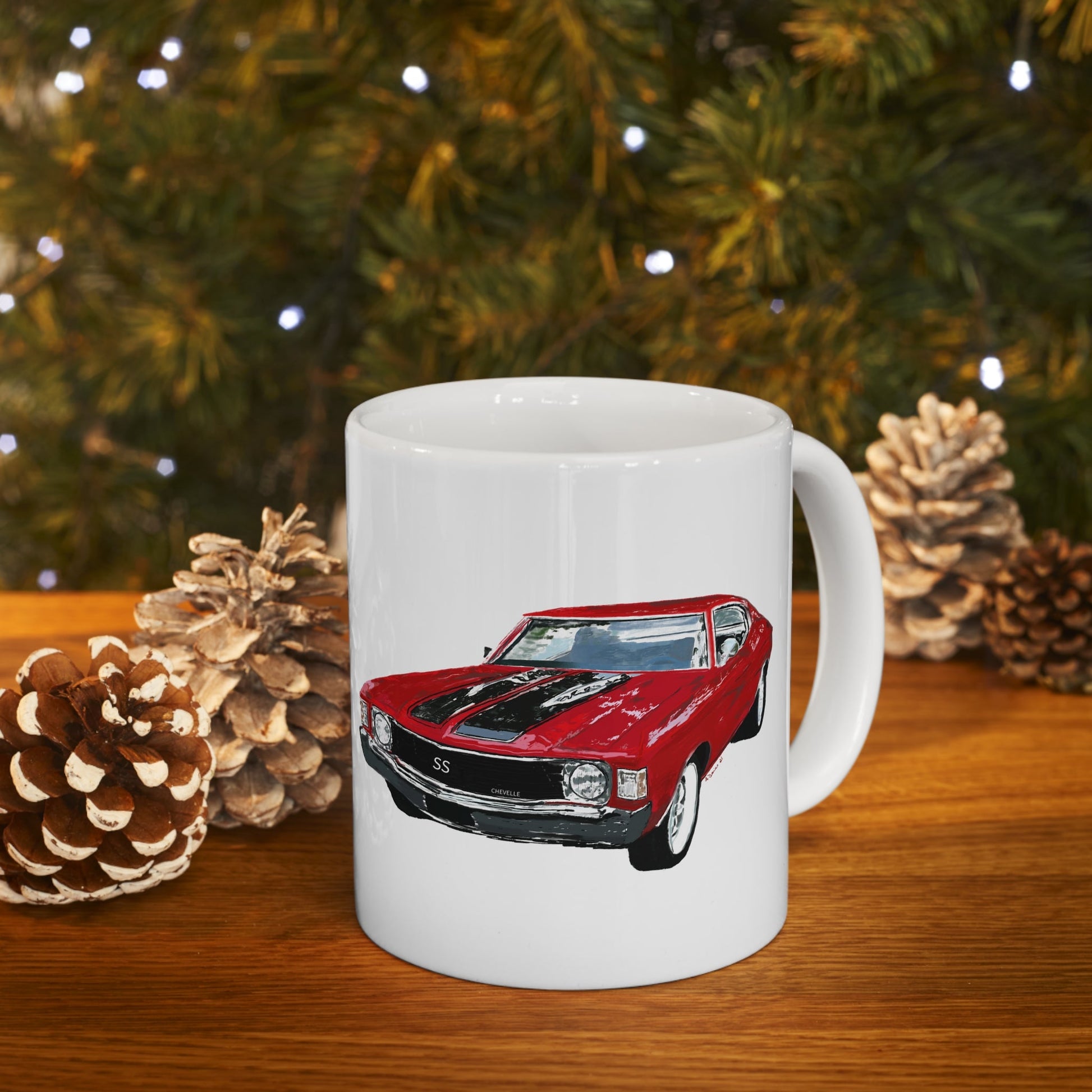 Chevy Chevelle Ceramic Mug 11oz - Blue Cava