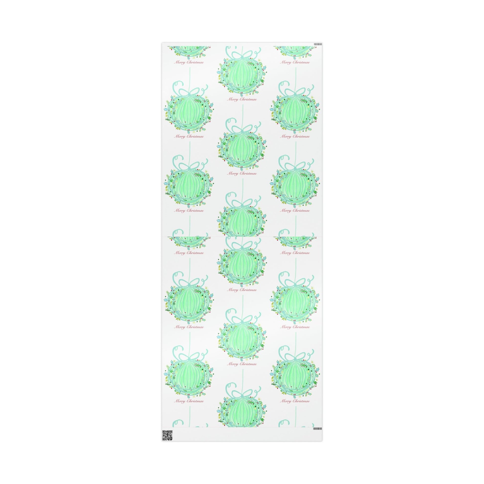 Christmas ball Wrapping Papers - Blue Cava