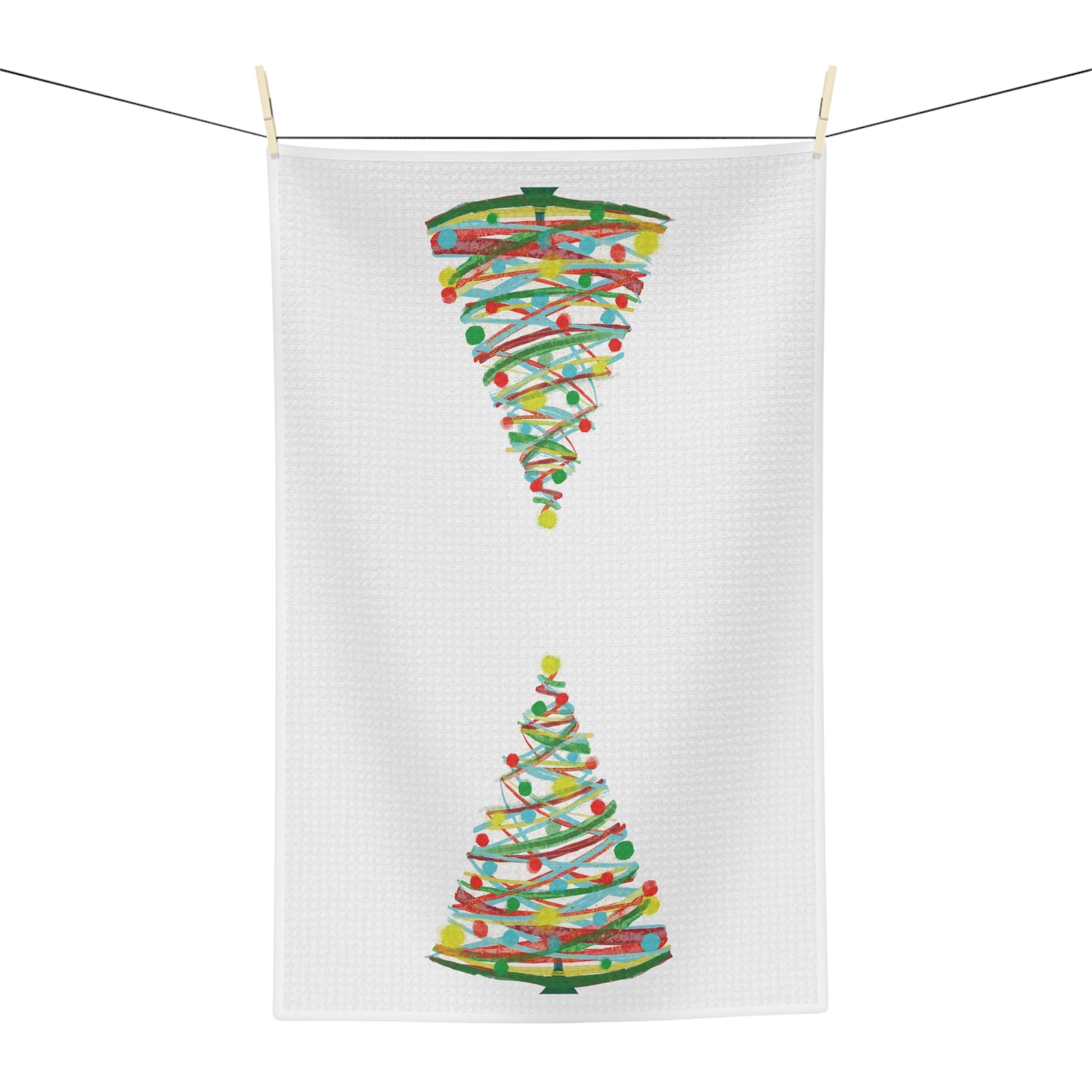Christmas Tree Microfiber Tea Towel - Blue Cava