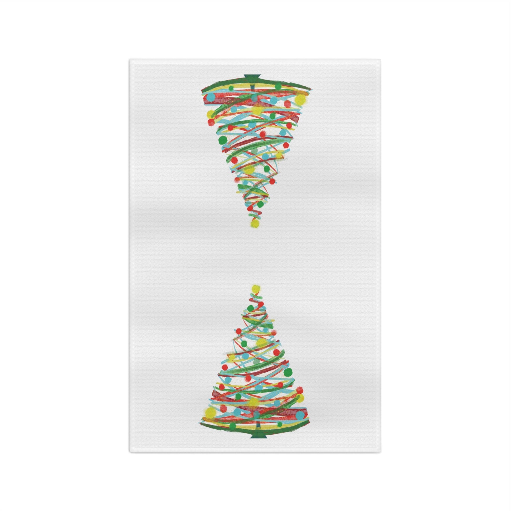 Christmas Tree Microfiber Tea Towel - Blue Cava