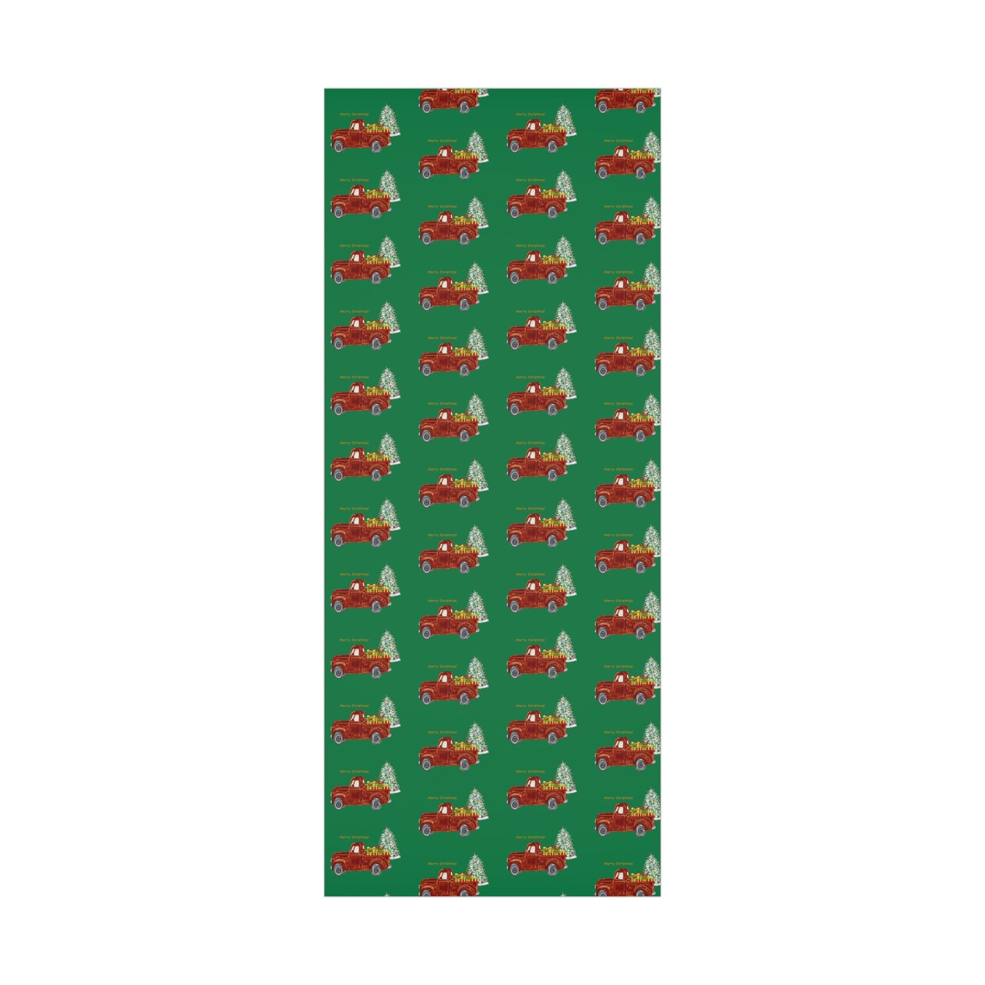 Christmas Truck Gift Wrapping Paper - Blue Cava