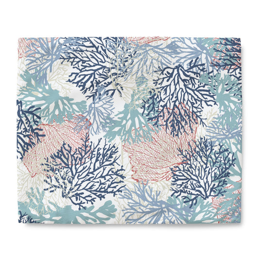 Coral Duvet Cover - Blue Cava