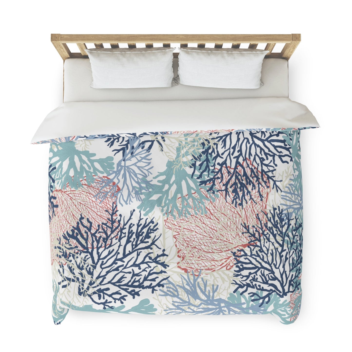 Coral Duvet Cover - Blue Cava